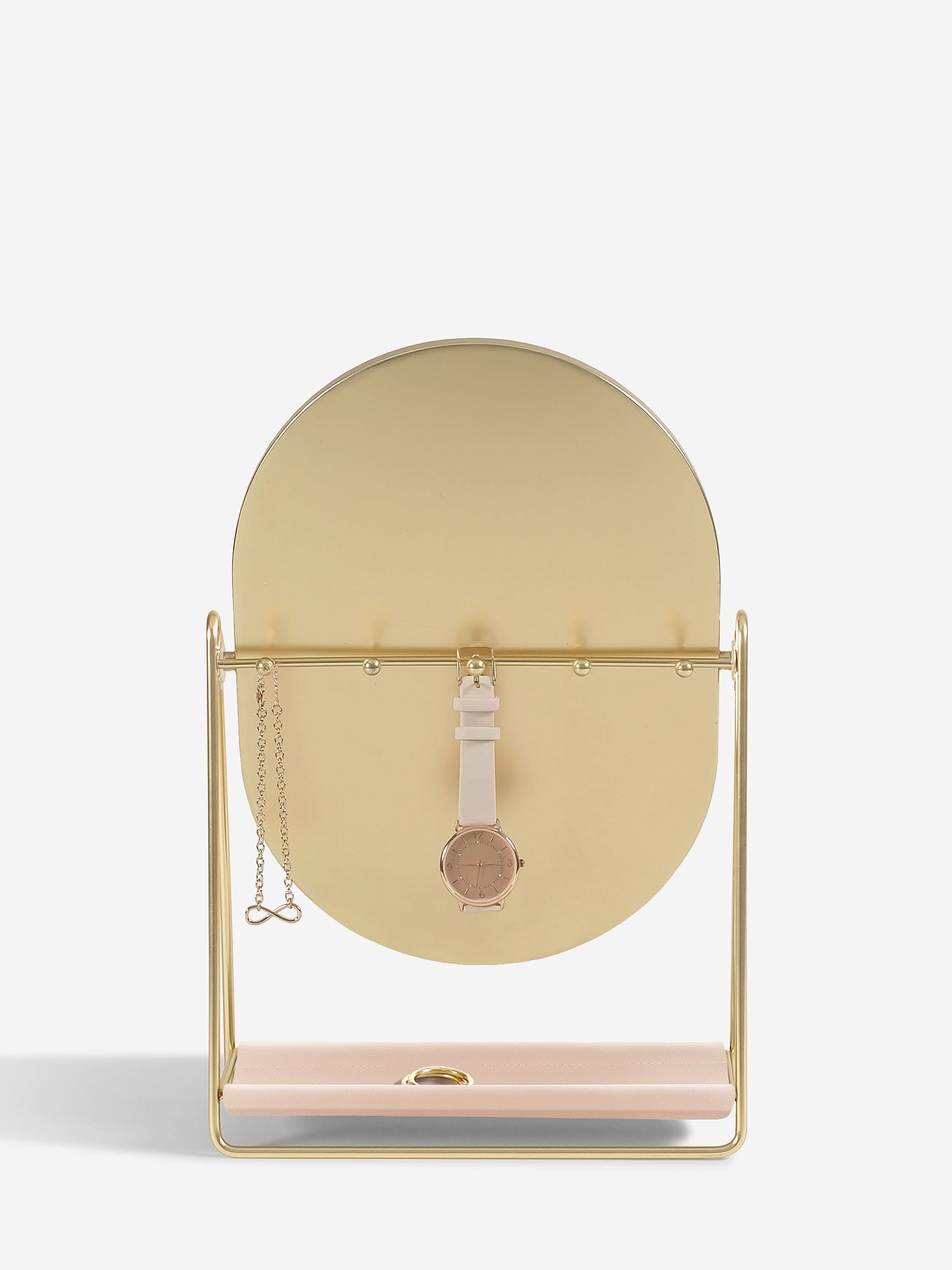 Stackers Mirror with Jewellery Stand Pink