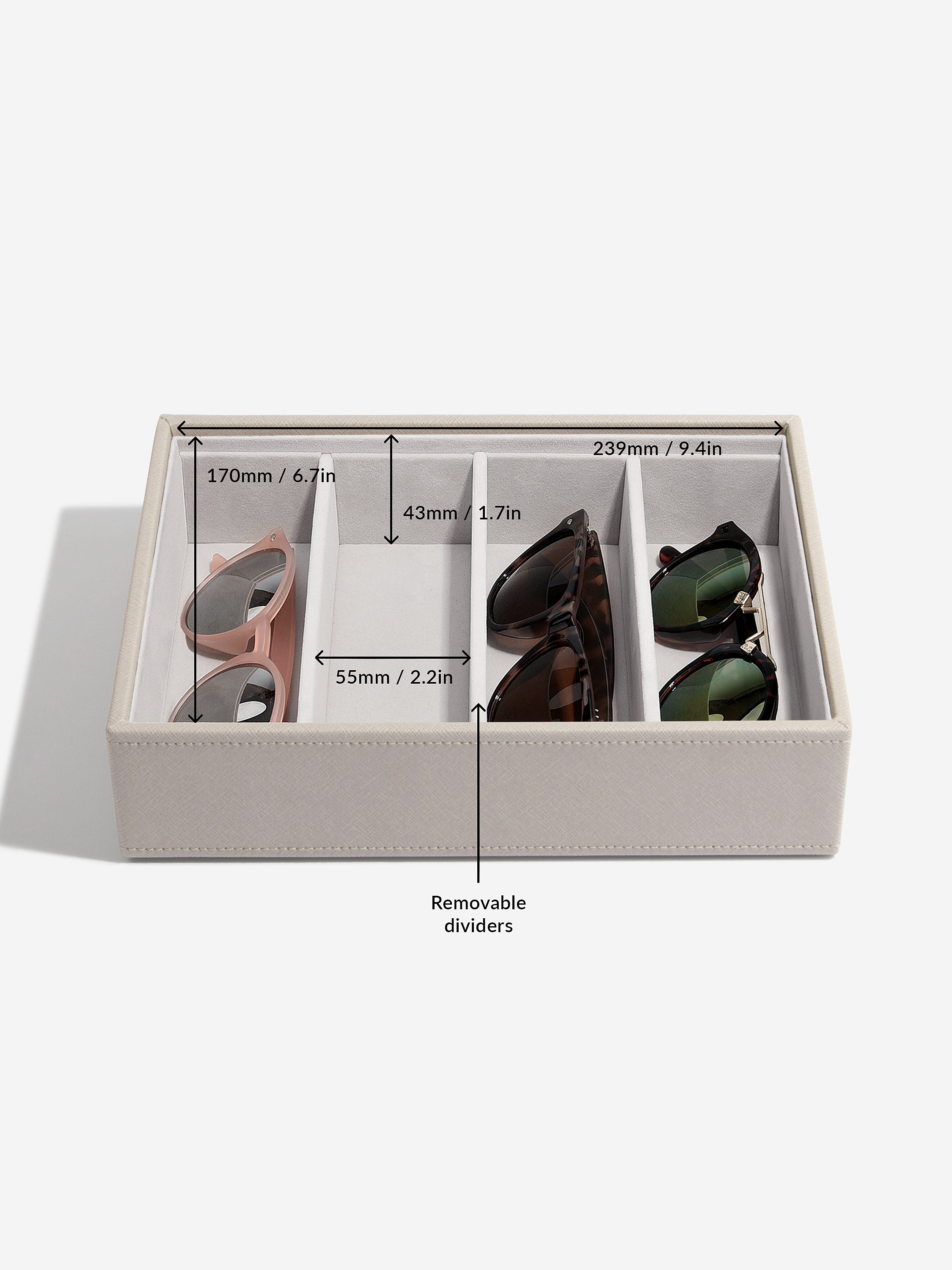 Stackers Glasses & Accessories Layer for Classic Jewellery Box Taupe