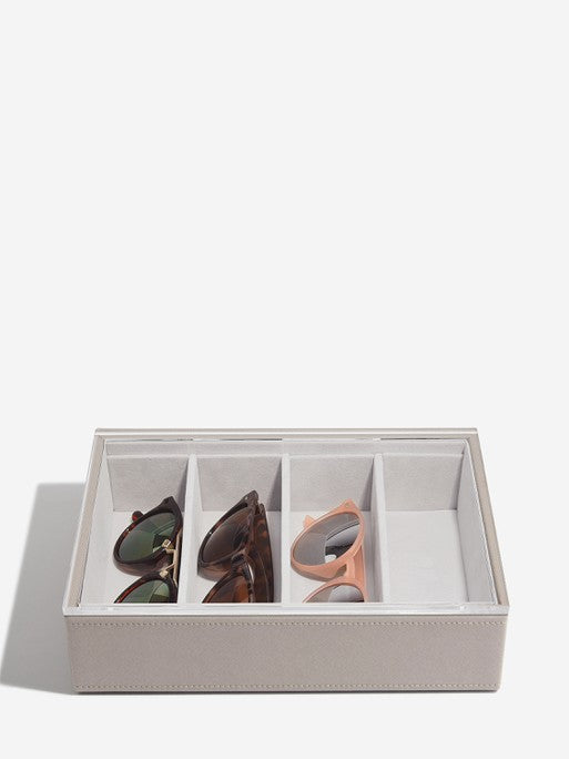 Stackers Bril & Accessoires-laag + doorzichtig deksel Taupe - Mystackers