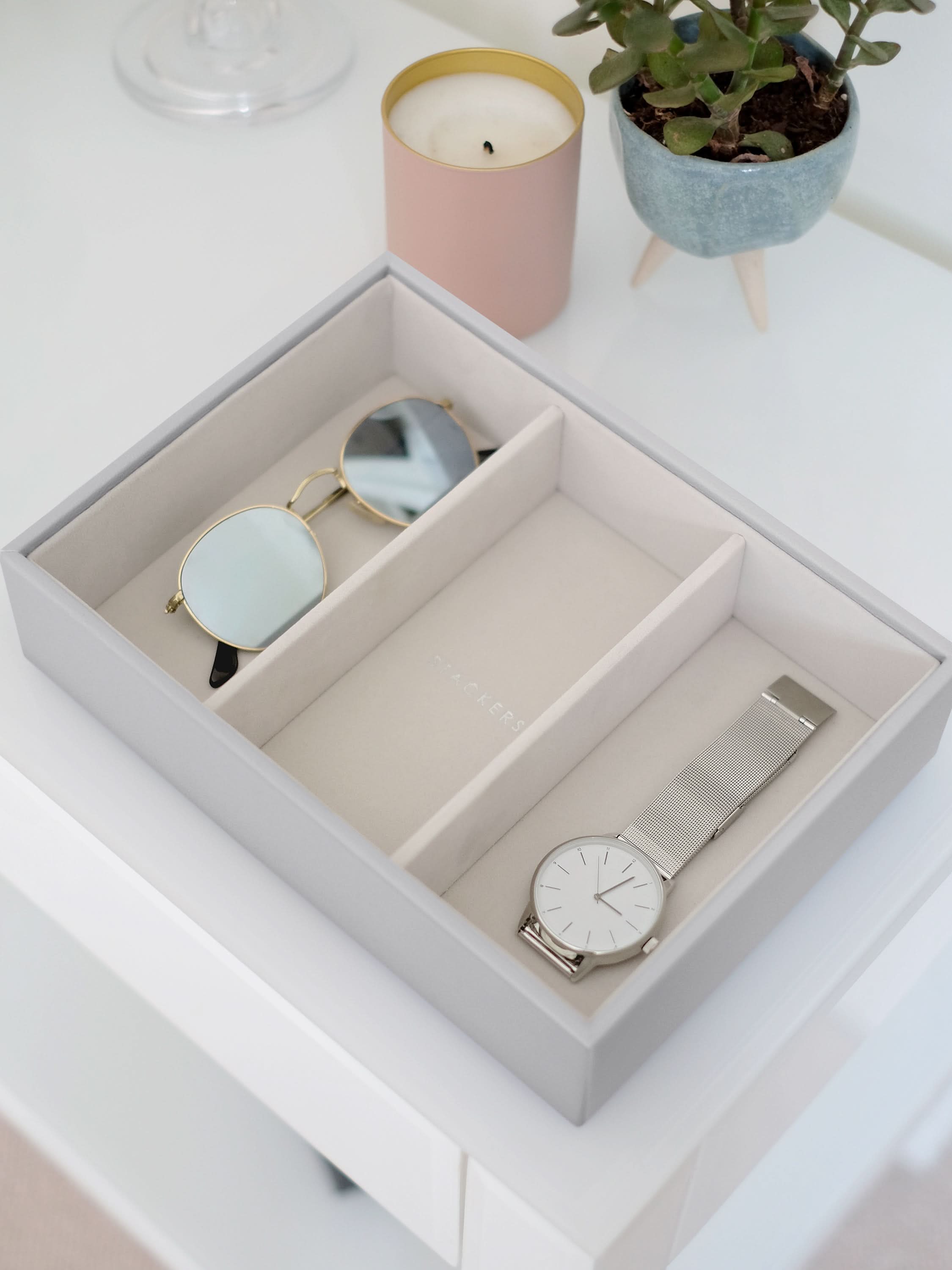 Stackers Horloge & Accessoirelaag voor Klassieke Juwelendoos Grijs - Mystackers