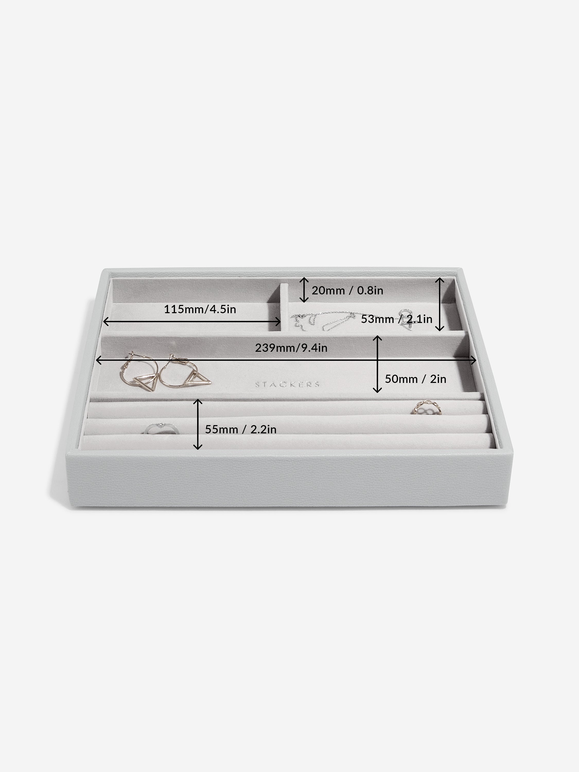 Stackers Ring & Bracelet Layer for Classic Jewellery Box Grey