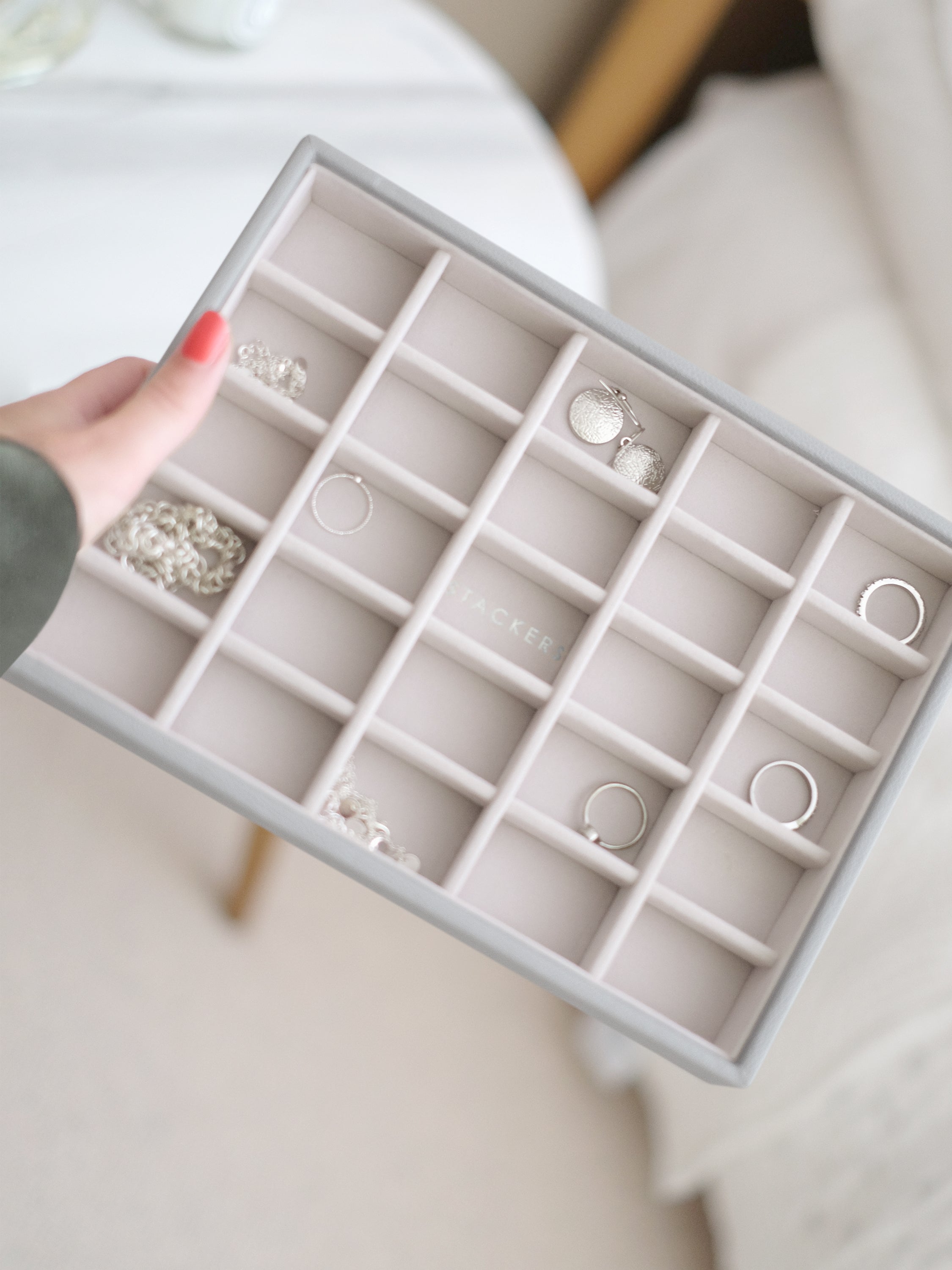 Stackers Small Jewellery Layer for Classic Jewellery Box Grey