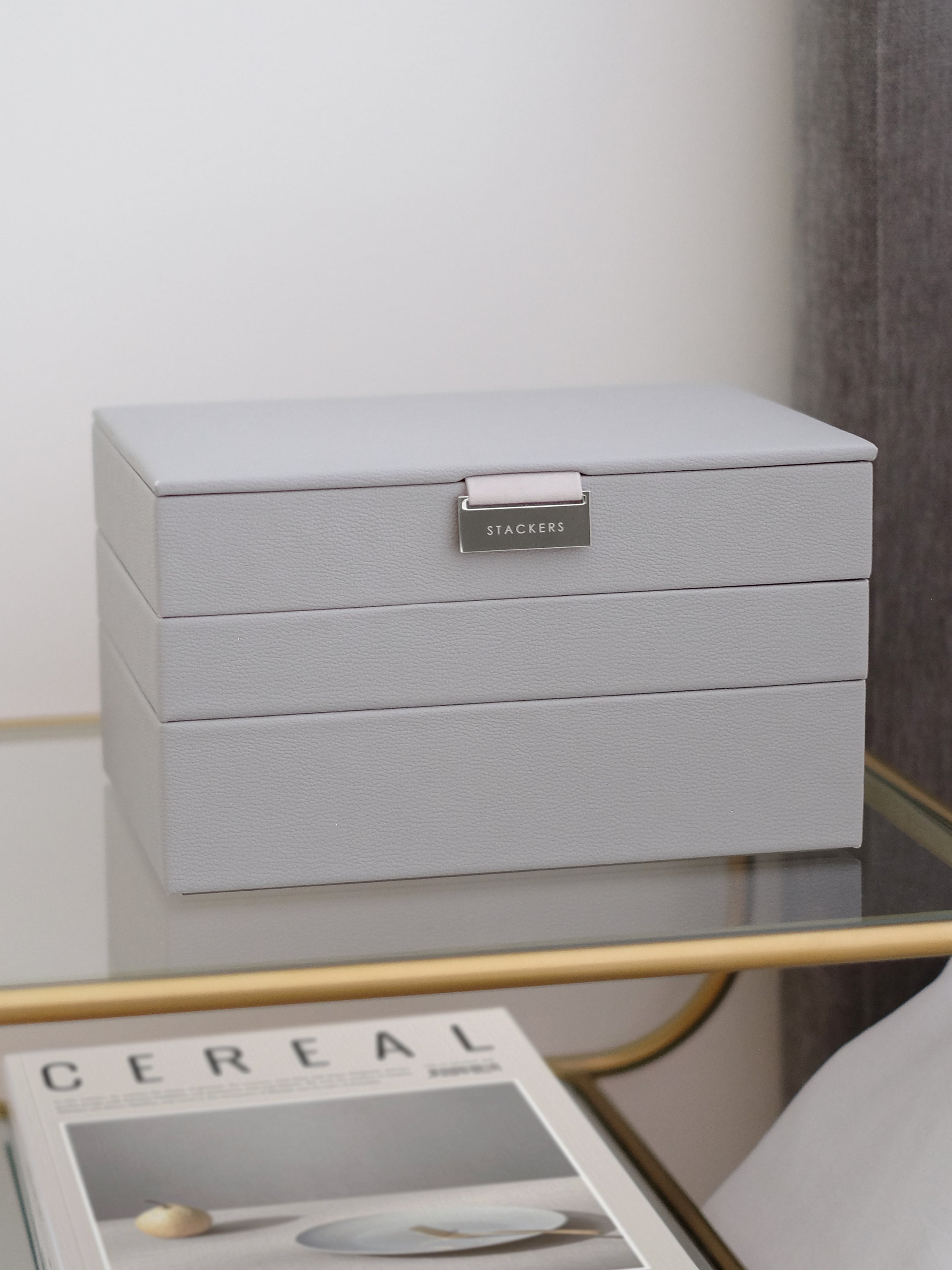 Stackers Classic Jewellery Box Set of 3 Grey