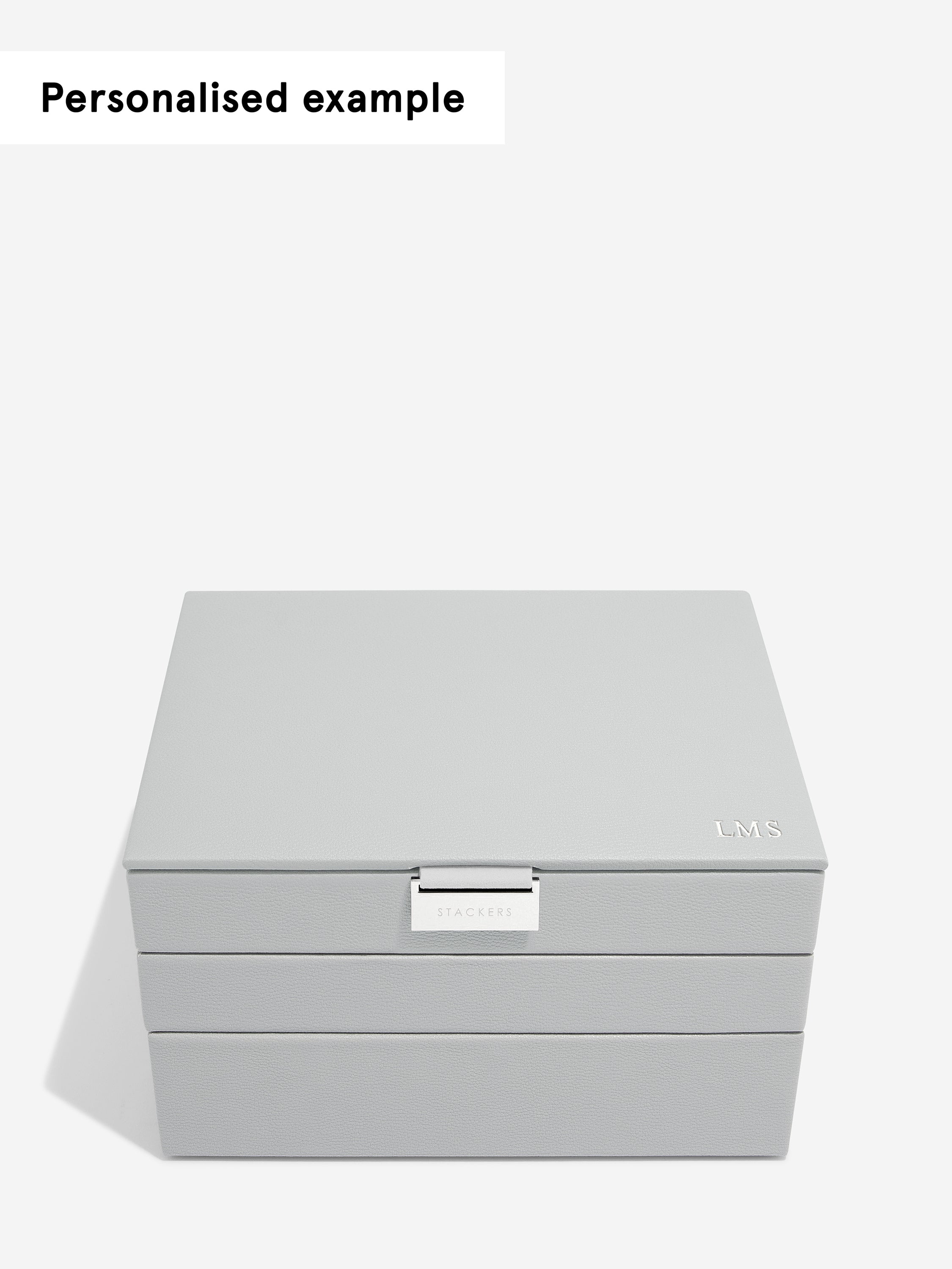 Stackers Classic Jewellery Box Set of 3 Grey