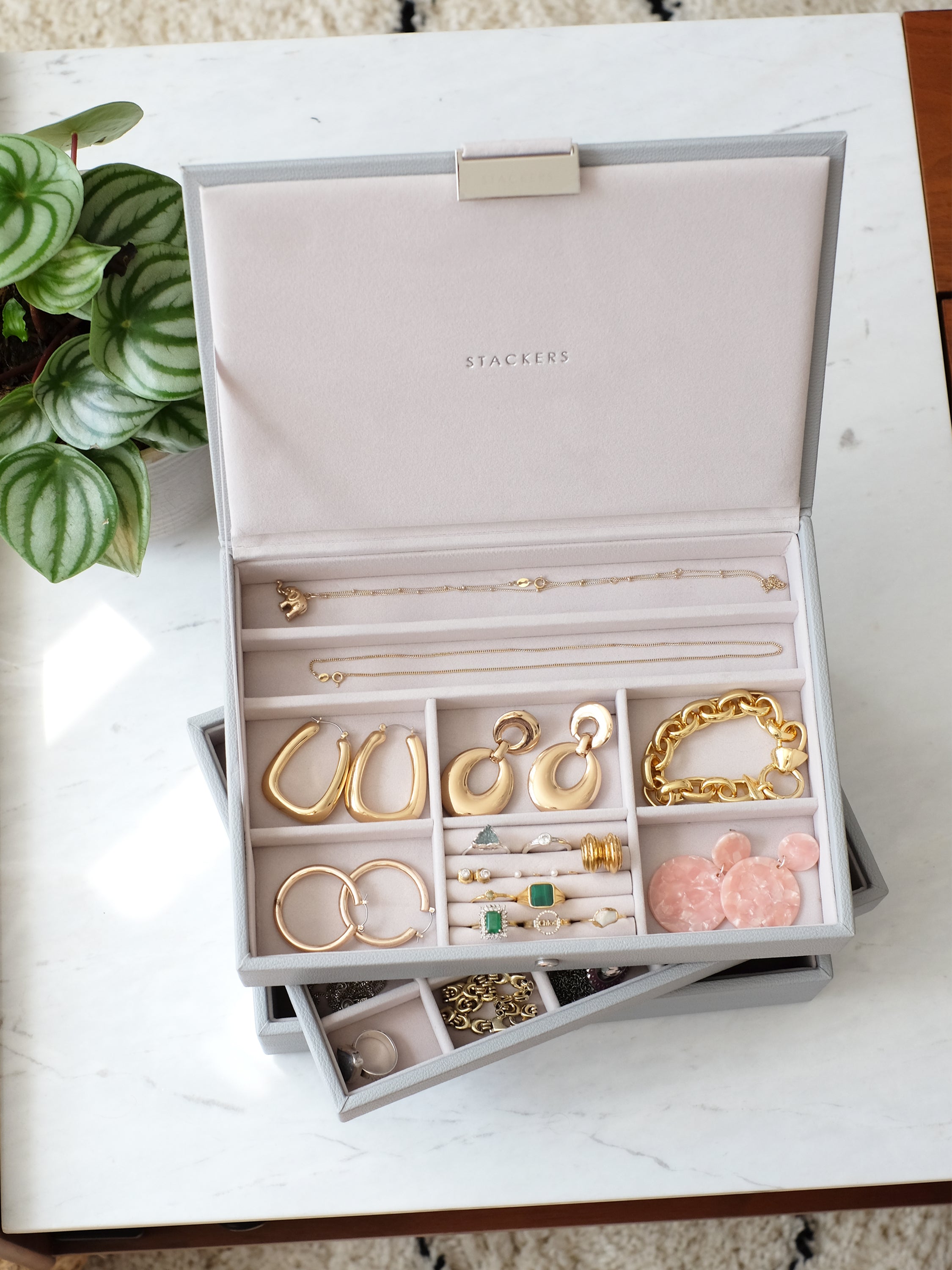 Stackers Classic Jewellery Box Set of 3 Grey