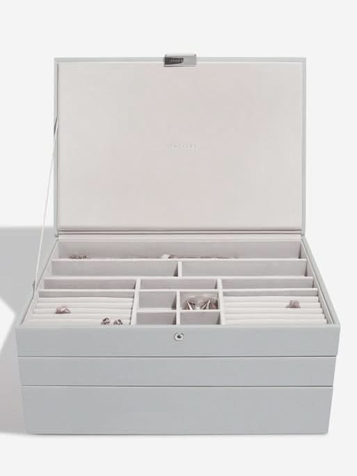 Stackers XL Juwelendoos set van 3 Grijs - Mystackers