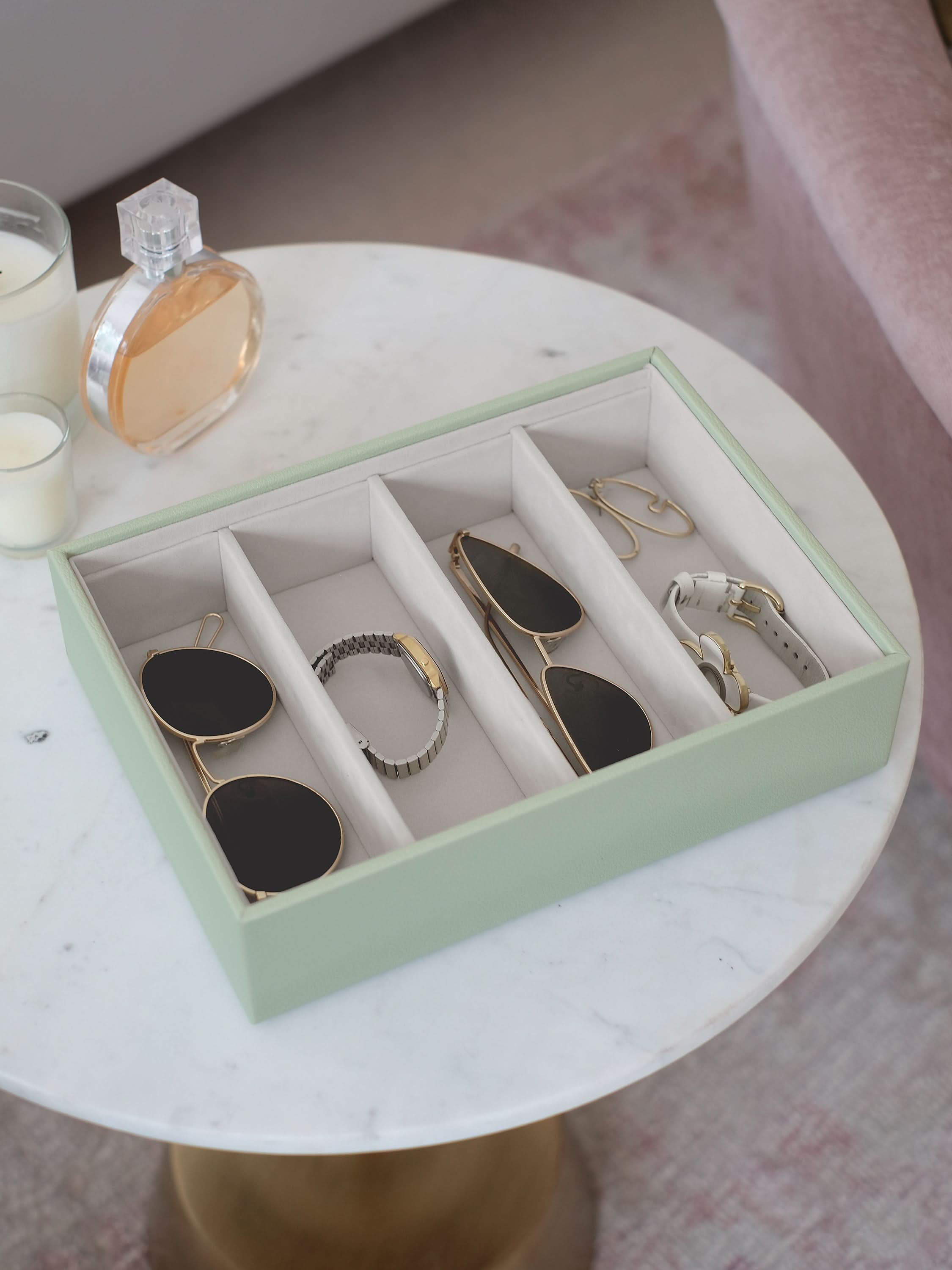 Stackers Bril & Accessoires-laag voor Klassieke Juwelendoos Saliegroen - Mystackers