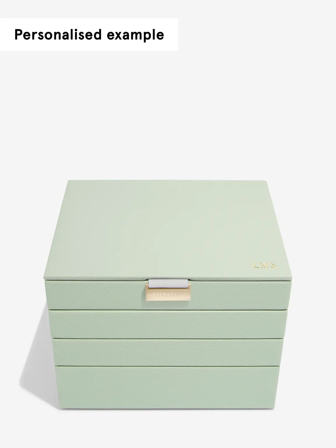 Stackers Classic Boîte à Bijoux Lot de 4 Vert Sauge