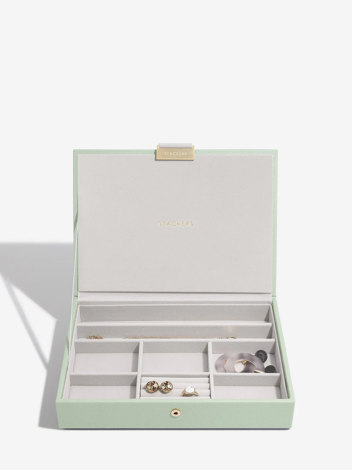 Stackers Classic Boîte à Bijoux Lot de 4 Vert Sauge