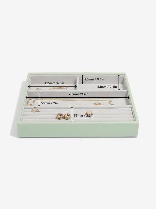 Stackers Classic Boîte à Bijoux Lot de 4 Vert Sauge