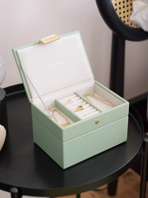 Stackers Mini Boîte à Bijoux Lot de 2 Vert Sauge