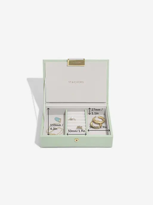 Stackers Mini Boîte à Bijoux Lot de 2 Vert Sauge