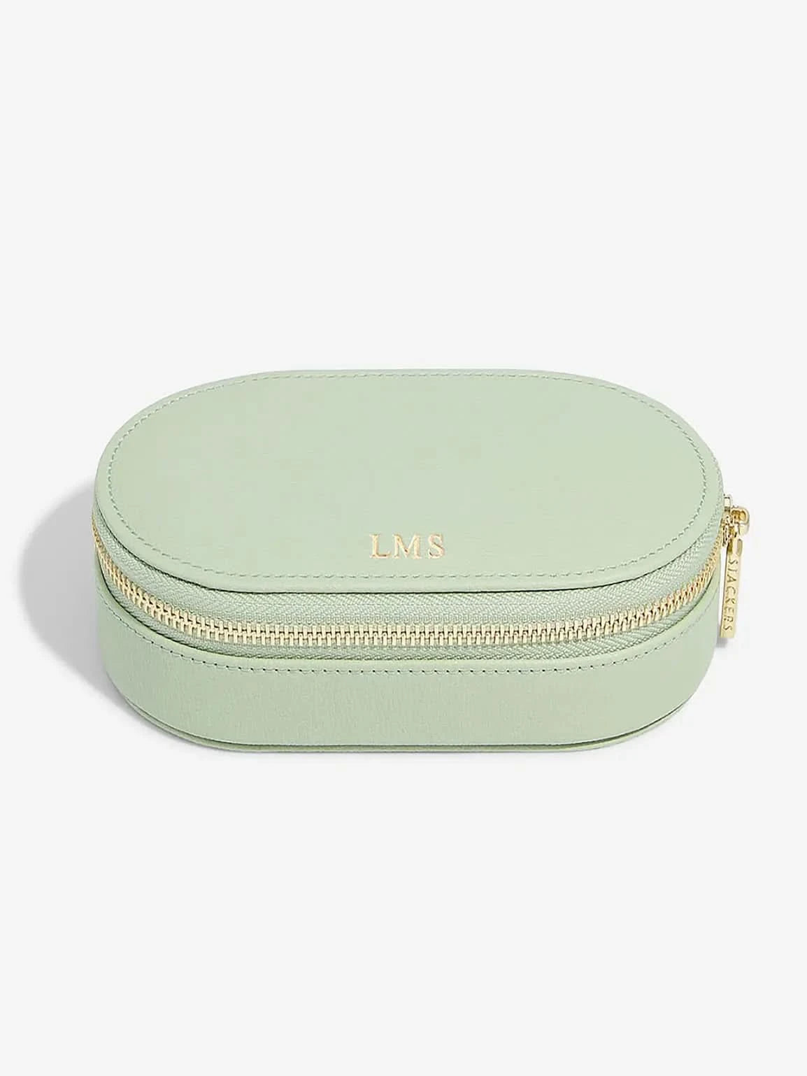 Stackers Ovale Travel Jewellery Box Saliegroen - Mystackers
