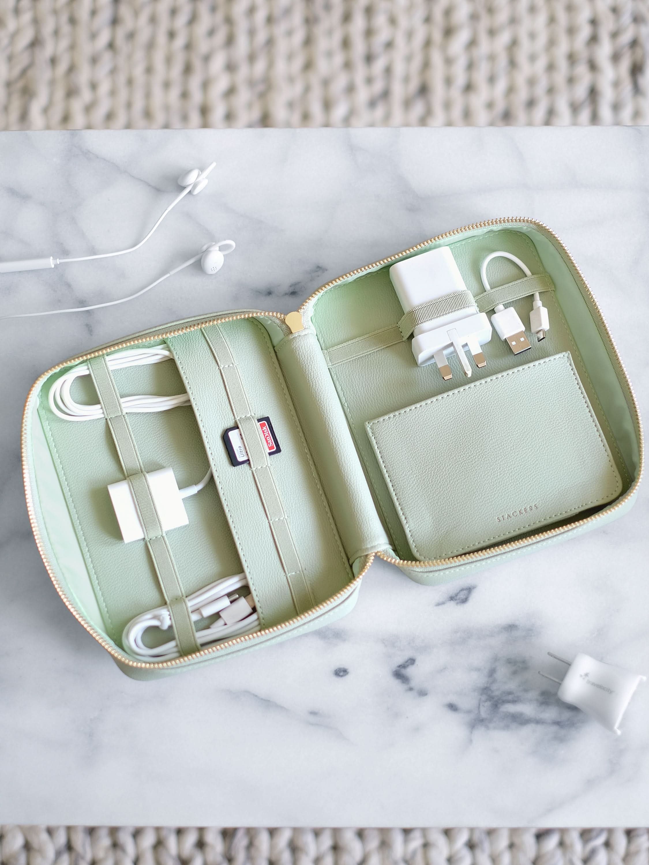 Stackers Cable Tidy Sage Green