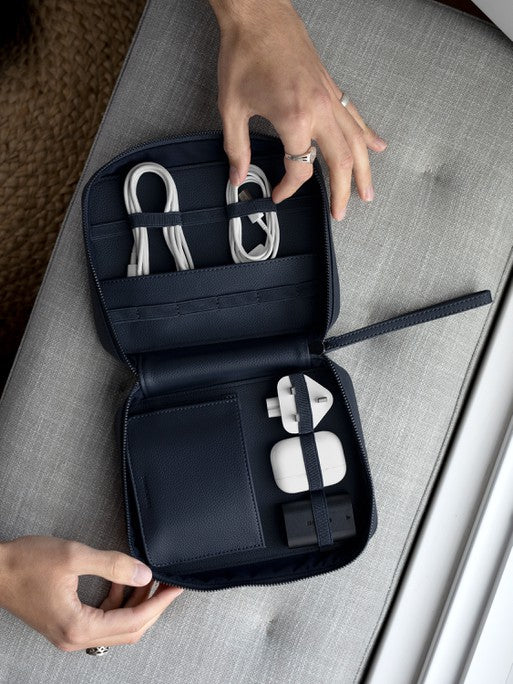 Stackers Cable Tidy Navy Blue