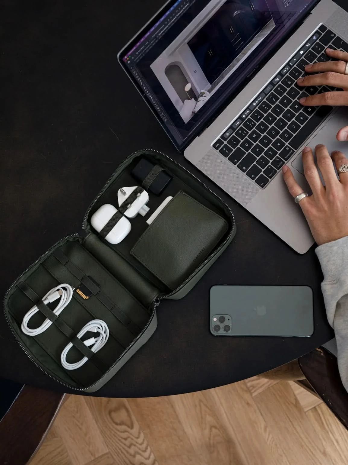 Stackers Kabelopberger Olijfgroen - Mystackers