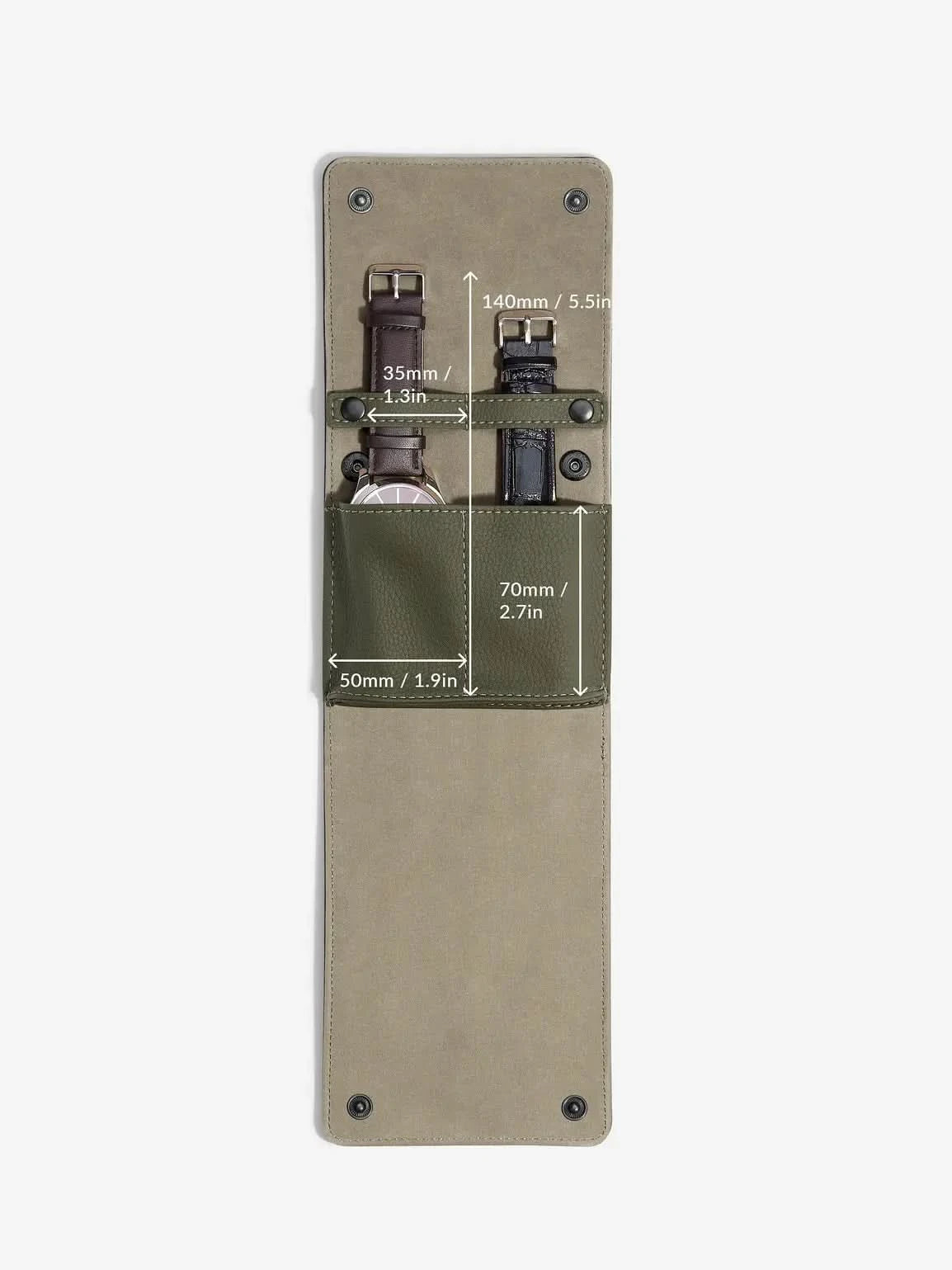 Stackers Horlogewikkel Olijfgroen - Mystackers