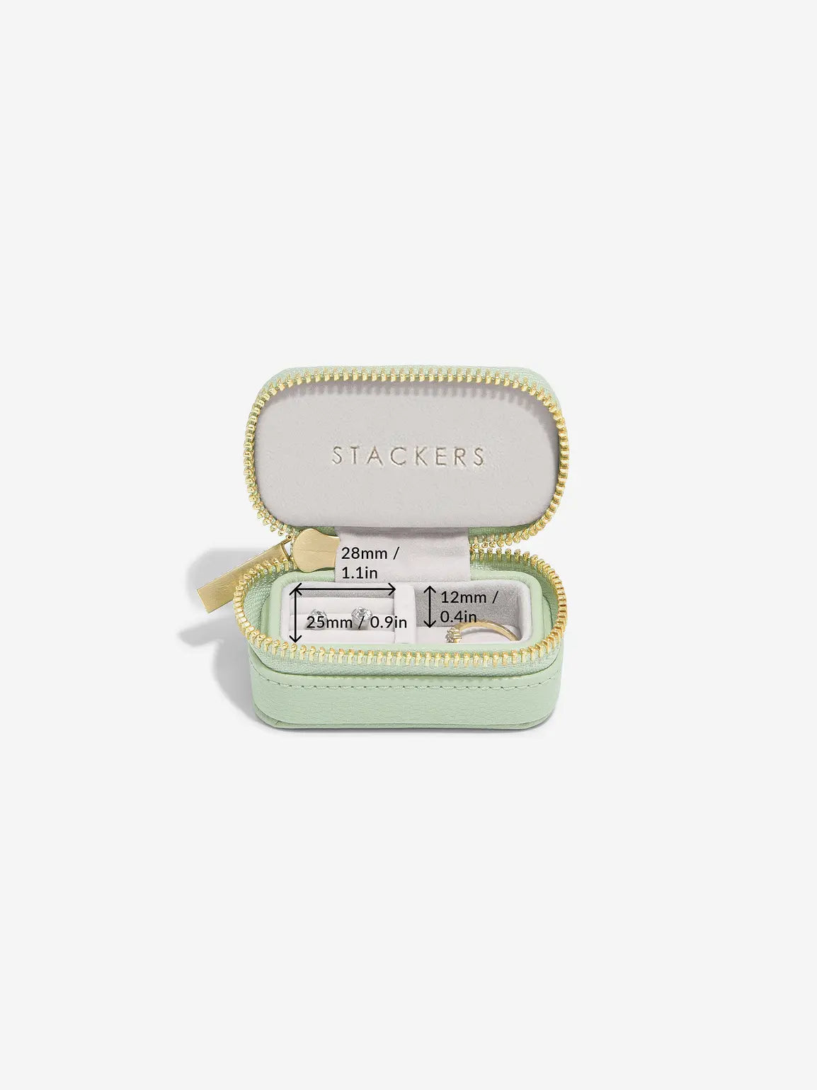 Stackers Petite Jewellery Box Sage Green