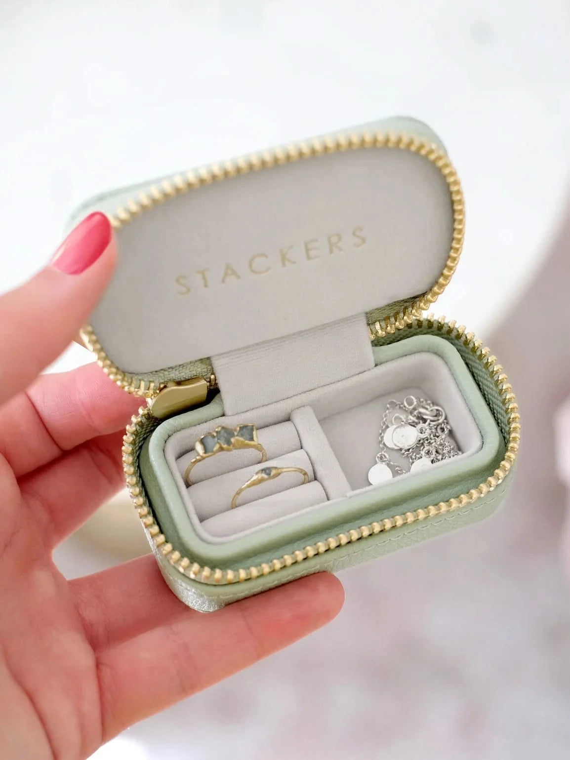 Stackers Petite Juwelendoosje Saliegroen - Mystackers