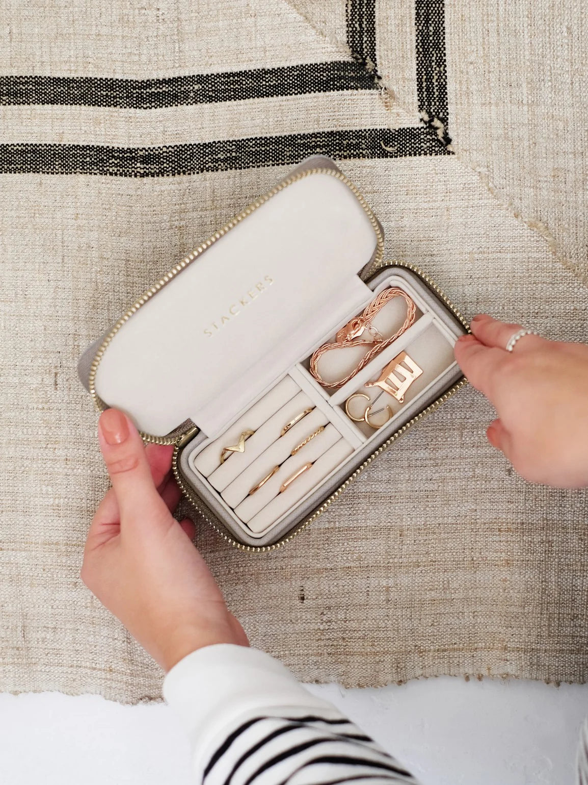 Stackers Medium Travel box Taupe - Mystackers