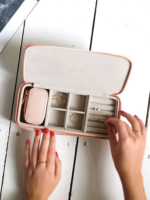 Stackers Large + Petite Travel Box Roze - Mystackers