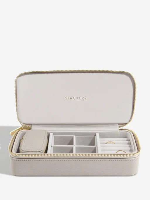 Stackers Large + Petite Travel Box Taupe - Mystackers