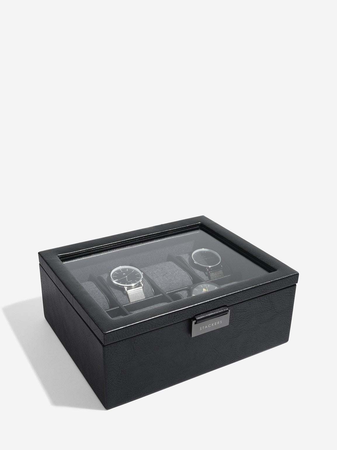 Stackers Eight-Piece Watch Box Black