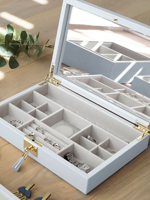 Stackers Lederen Deksel Blauw - Mystackers