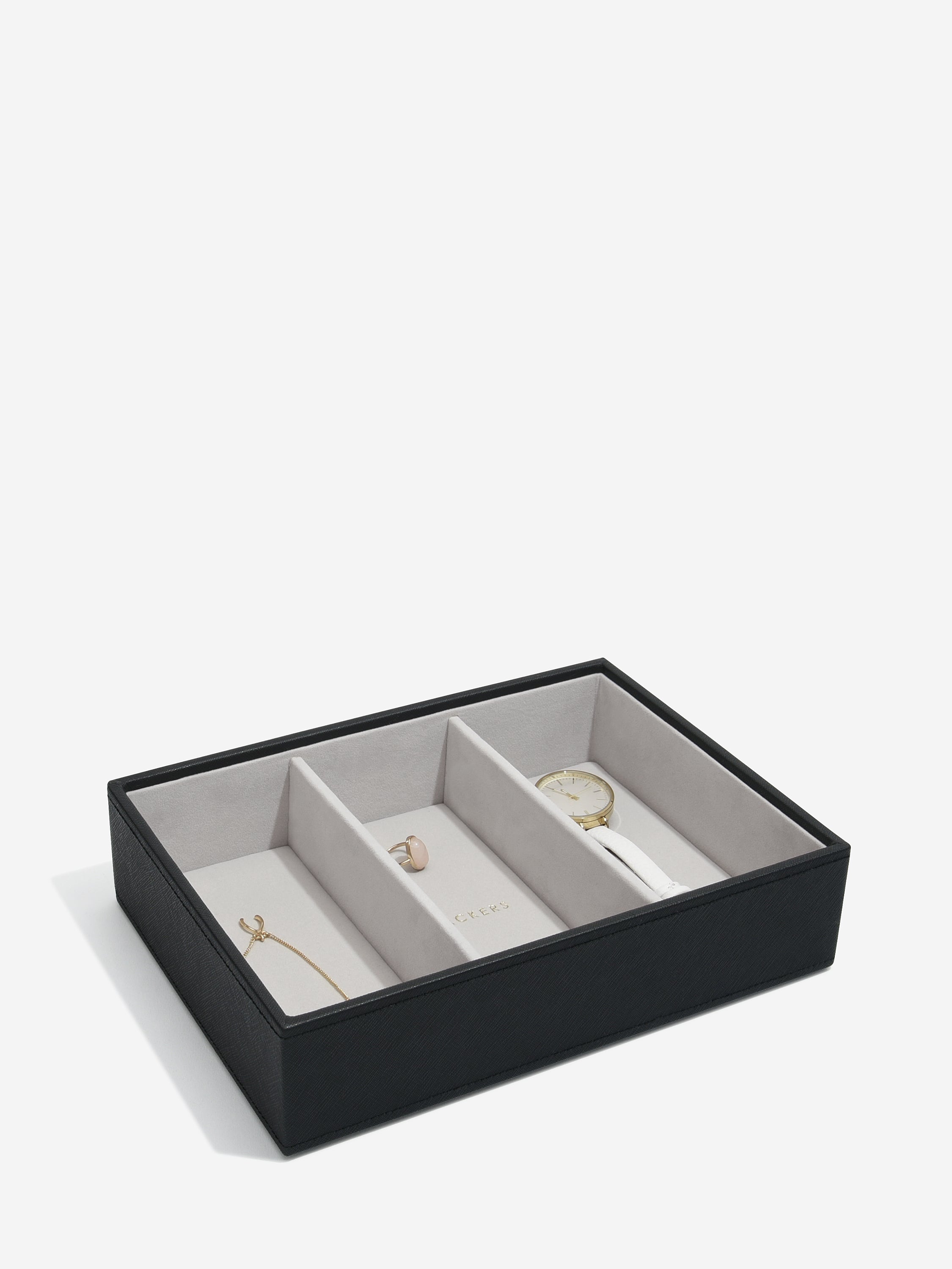 Stackers Watch & Accessory Layer for Classic Jewellery Box Black