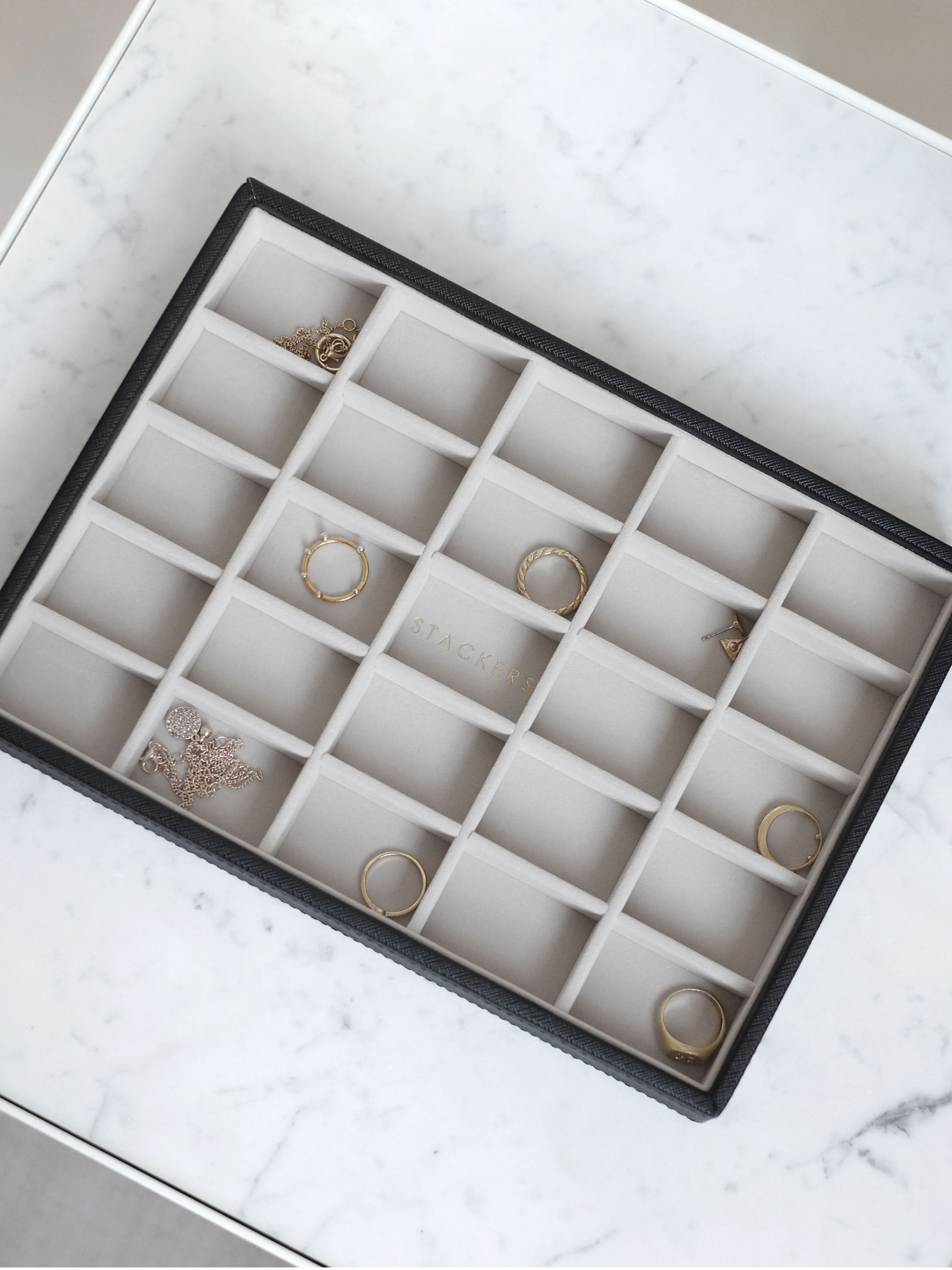 Stackers kleine Sieradenlaag voor Klassieke Juwelendoos Zwart - Mystackers