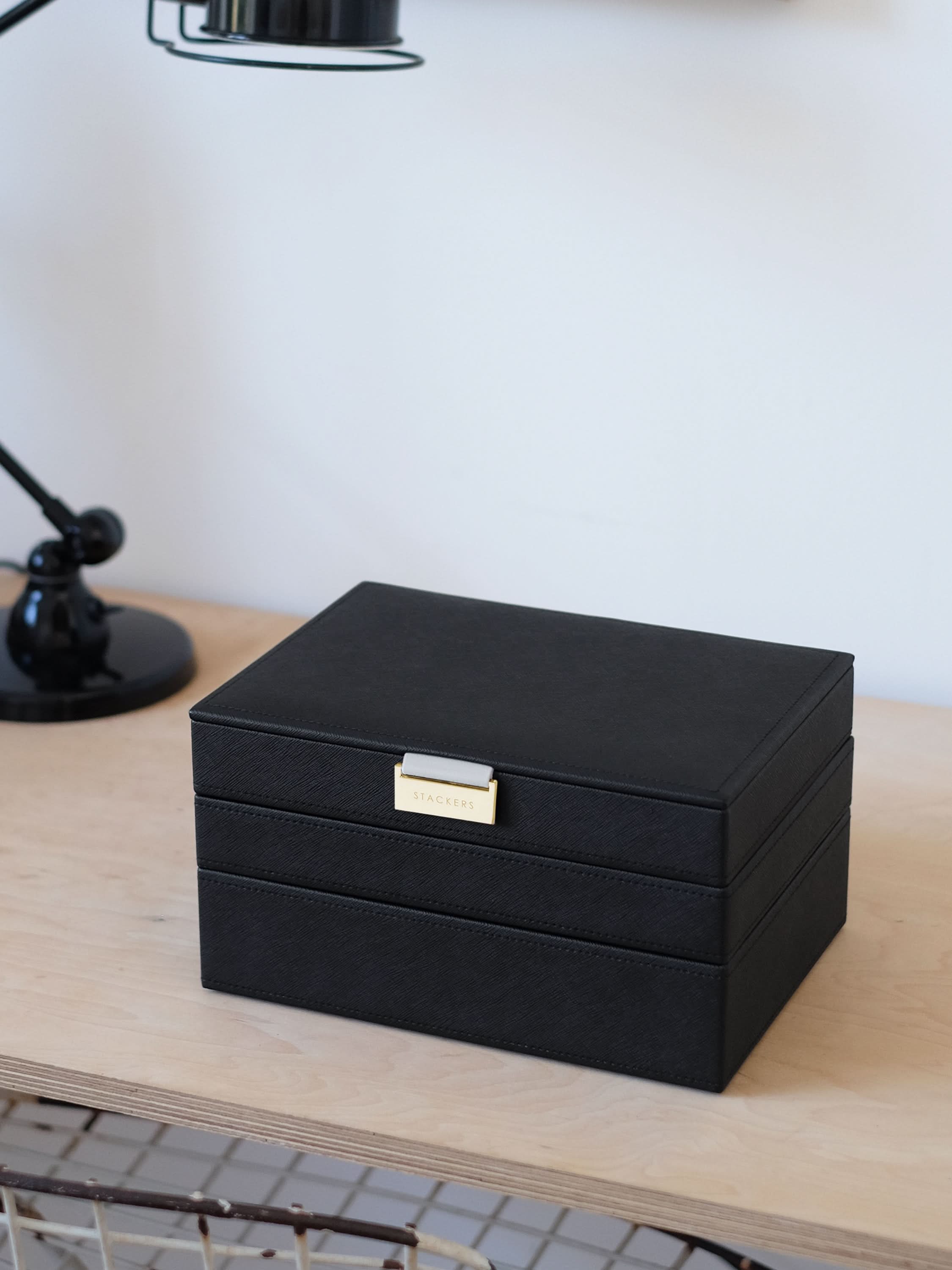 Stackers Klassieke Juwelendoos Set van 3 Zwart - Mystackers
