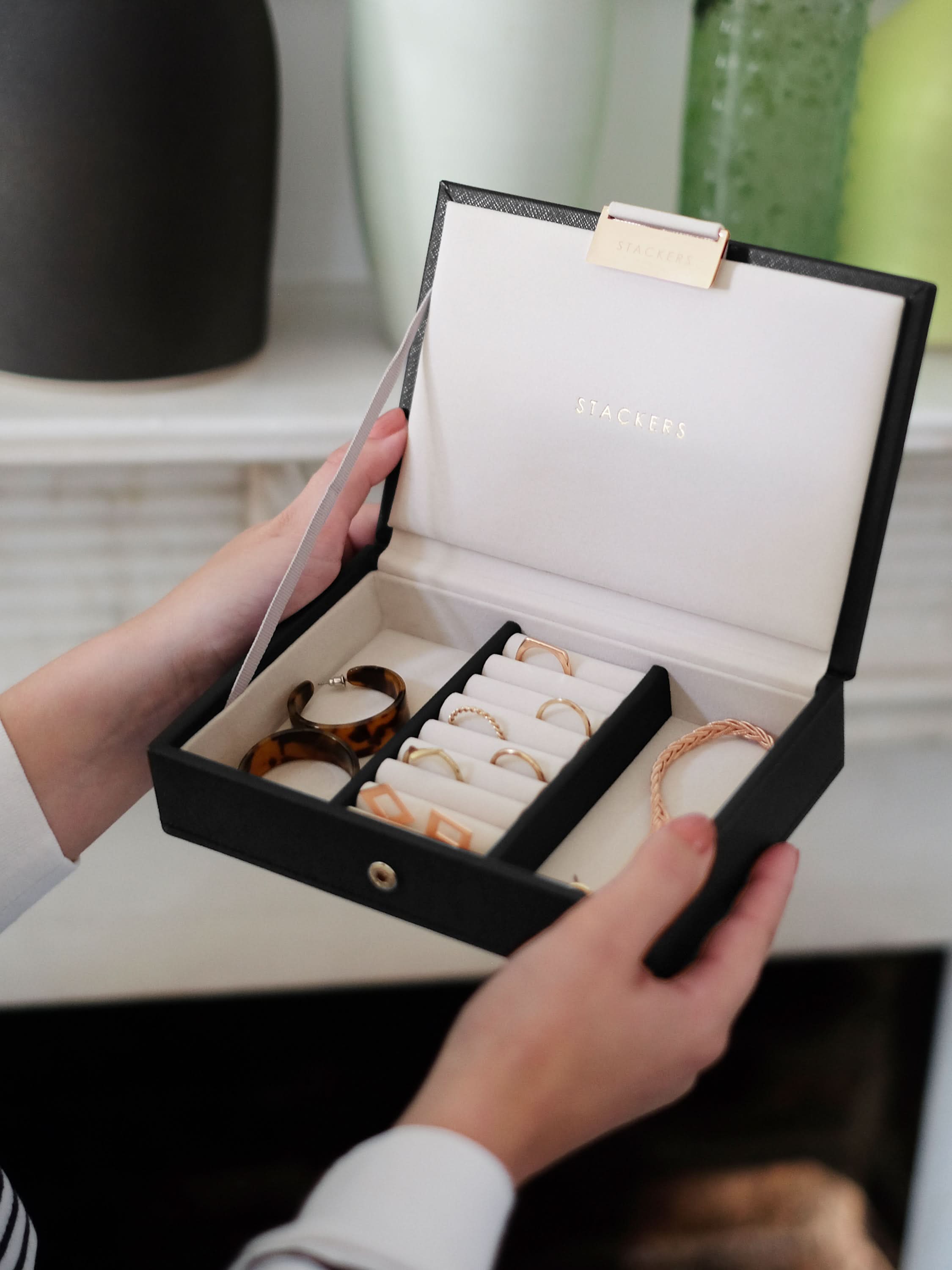 Stackers Deksel voor Mini Juwelendoos Zwart - Mystackers