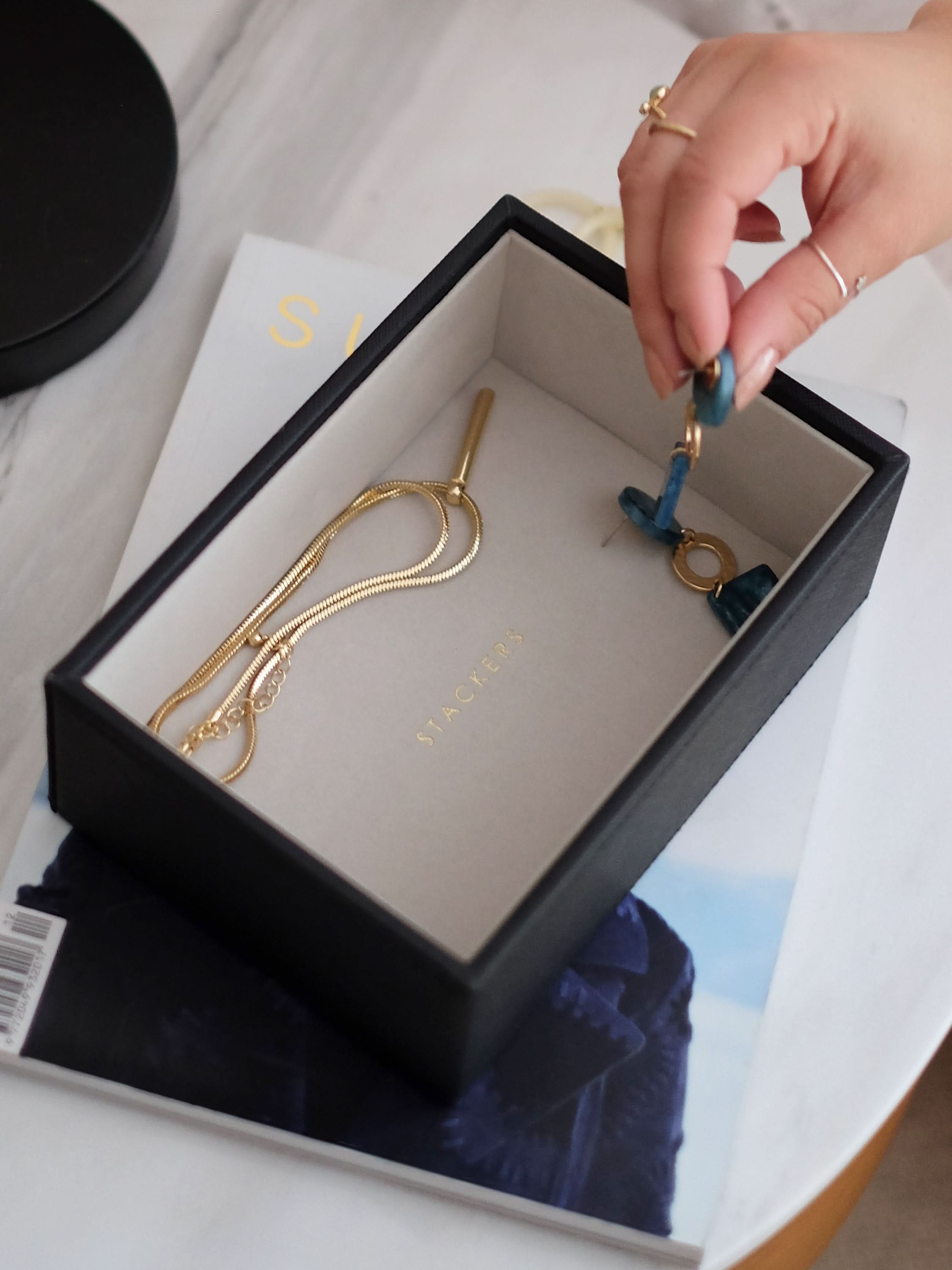 Stackers Mini Horloge & Accessoirelaag Zwart - Mystackers