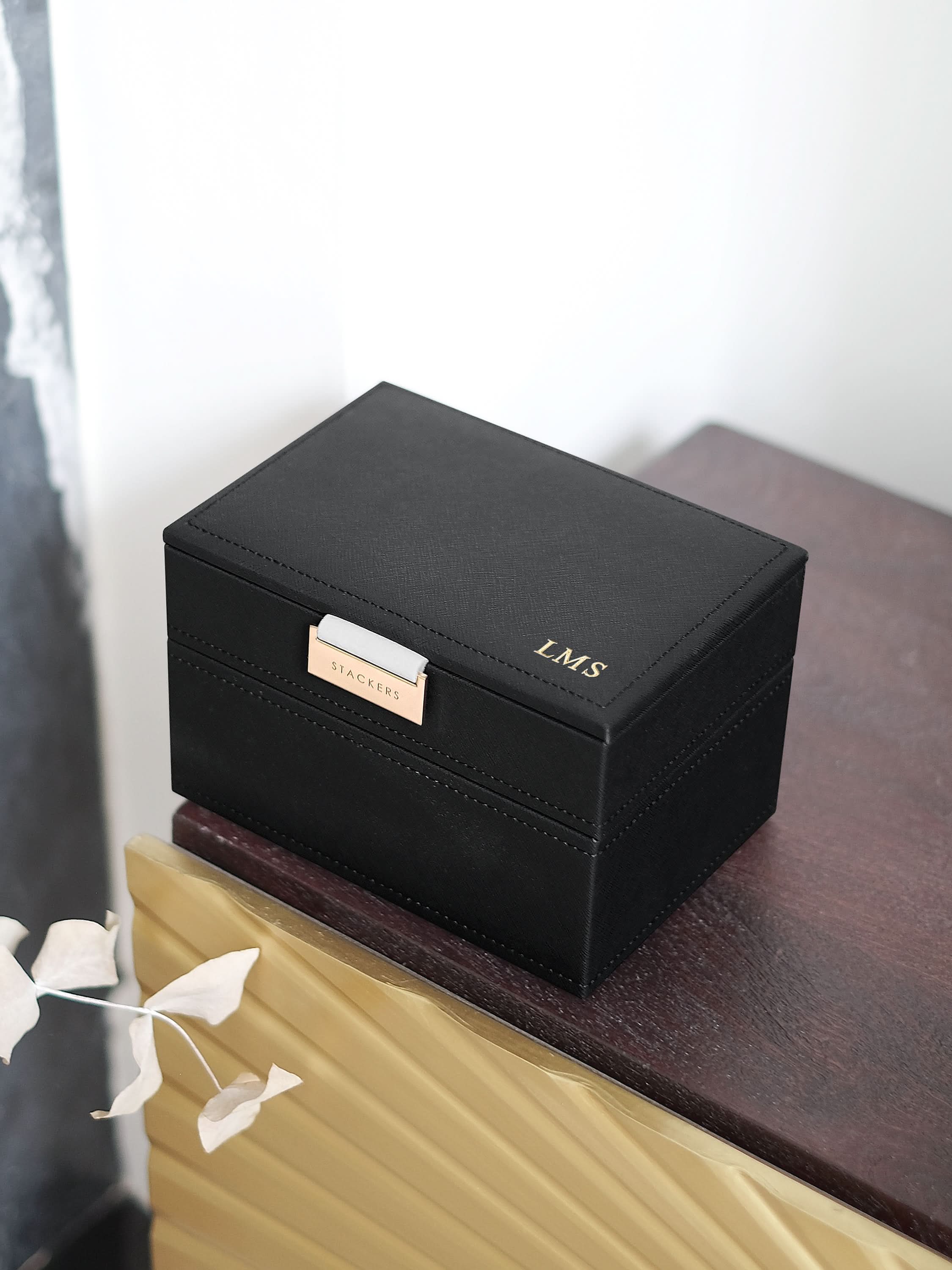 Stackers Mini Juwelendoos Set van 2 Zwart - Mystackers