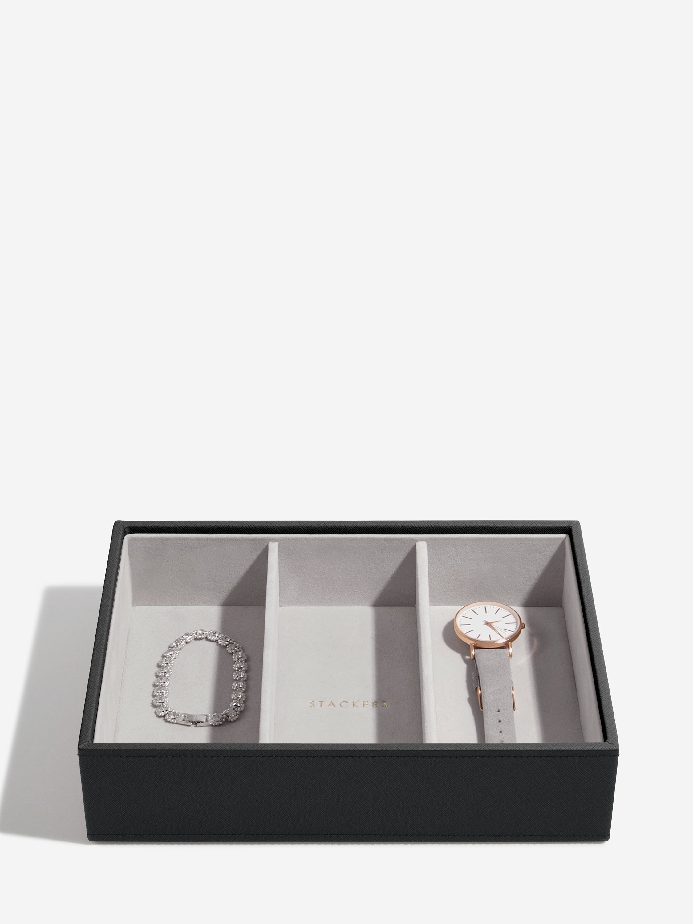 Stackers Klassieke Juwelendoos Set van 5 Zwart - Mystackers