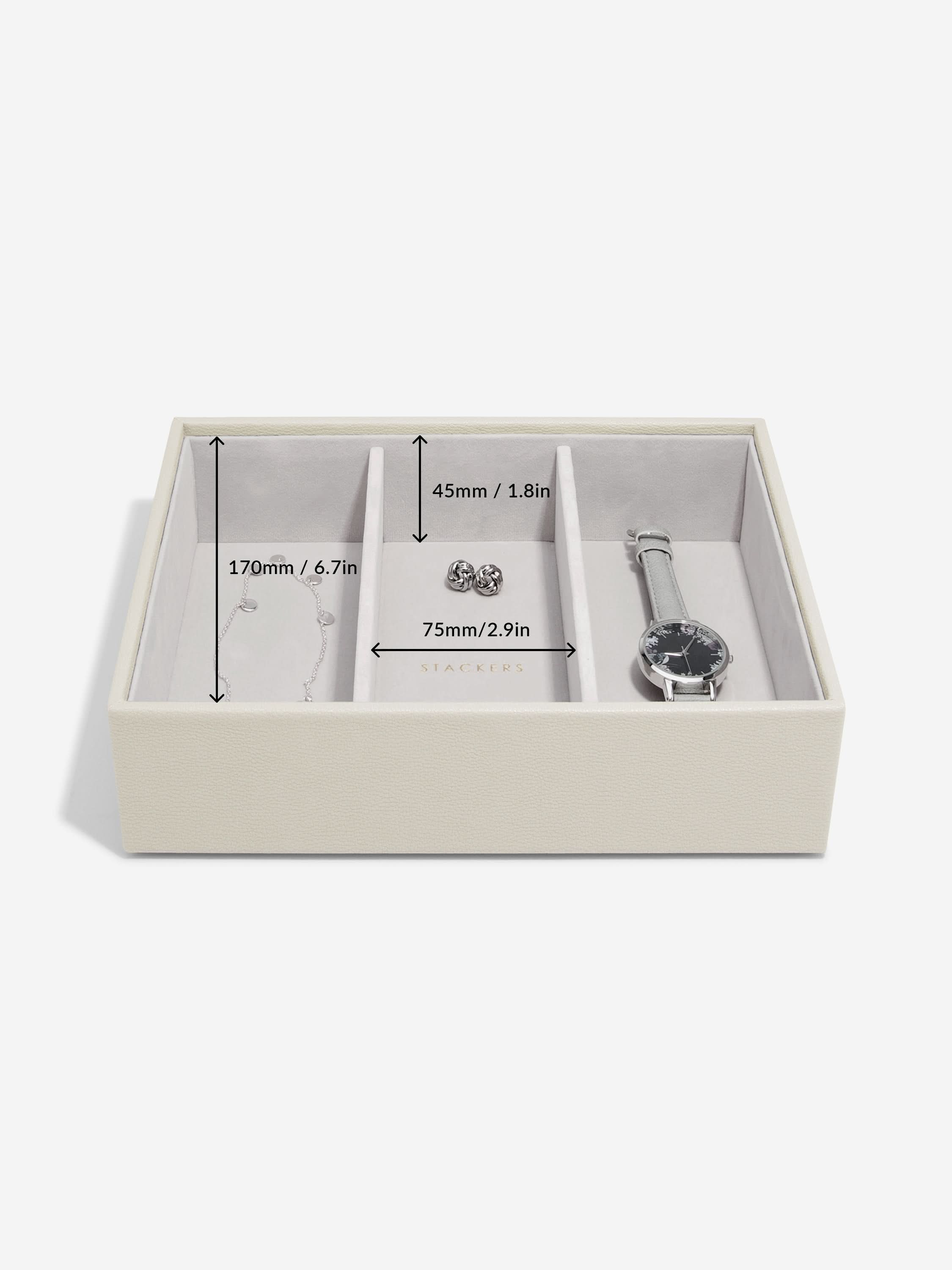 Stackers Horloge & Accessoirelaag voor Klassieke Juwelendoos Havermout - Mystackers