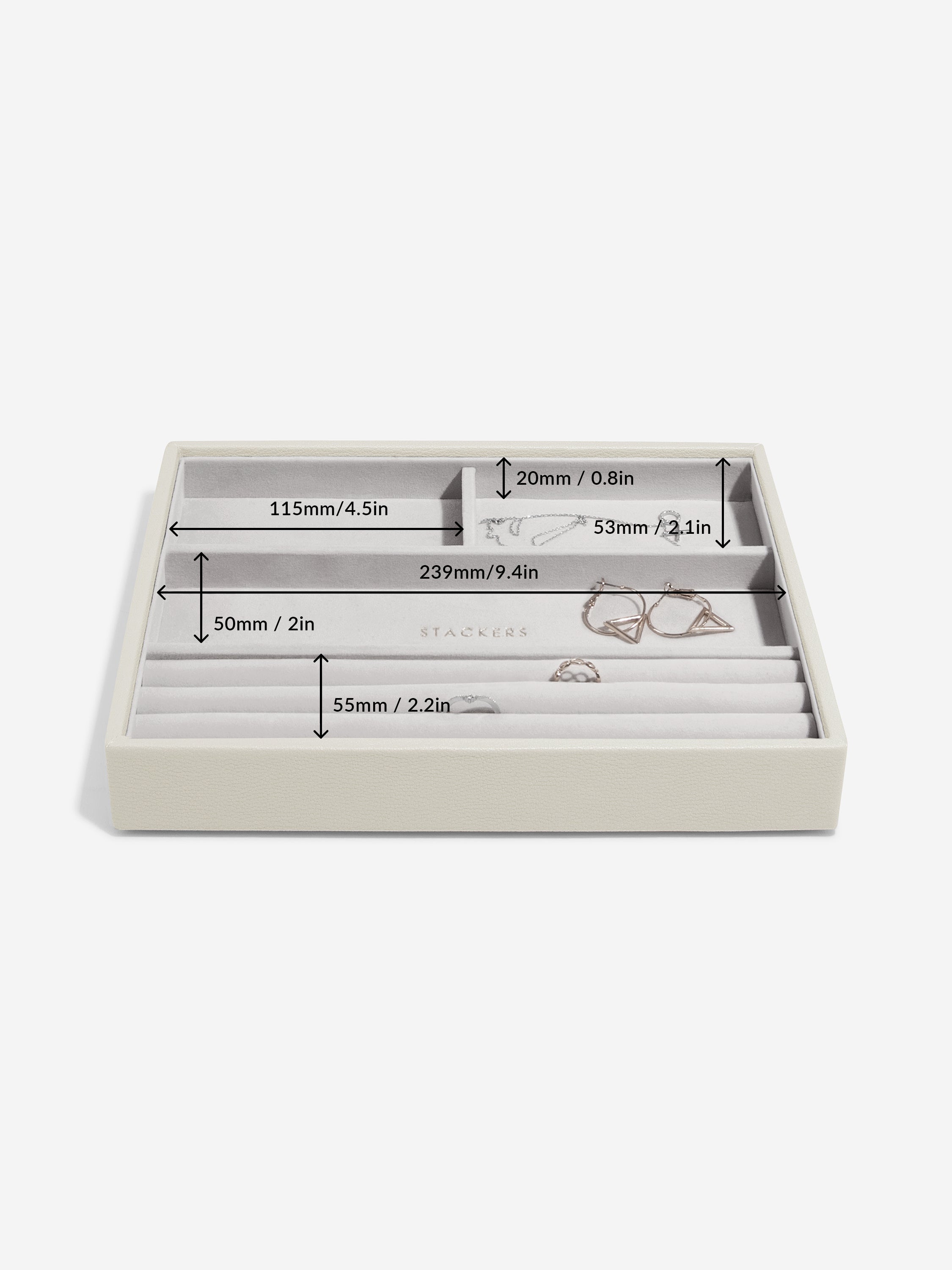 Stackers Ring & Bracelet Layer for Classic Jewellery Box Oatmeal