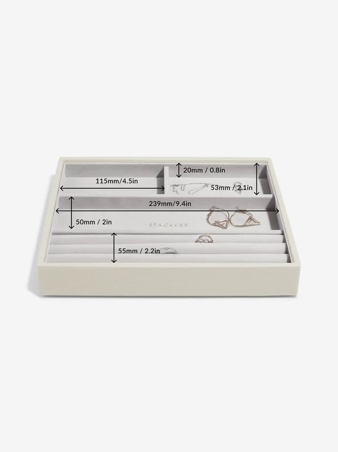 Stackers Ring & Armbandenlaag voor Klassieke Juwelendoos Havermout - Mystackers