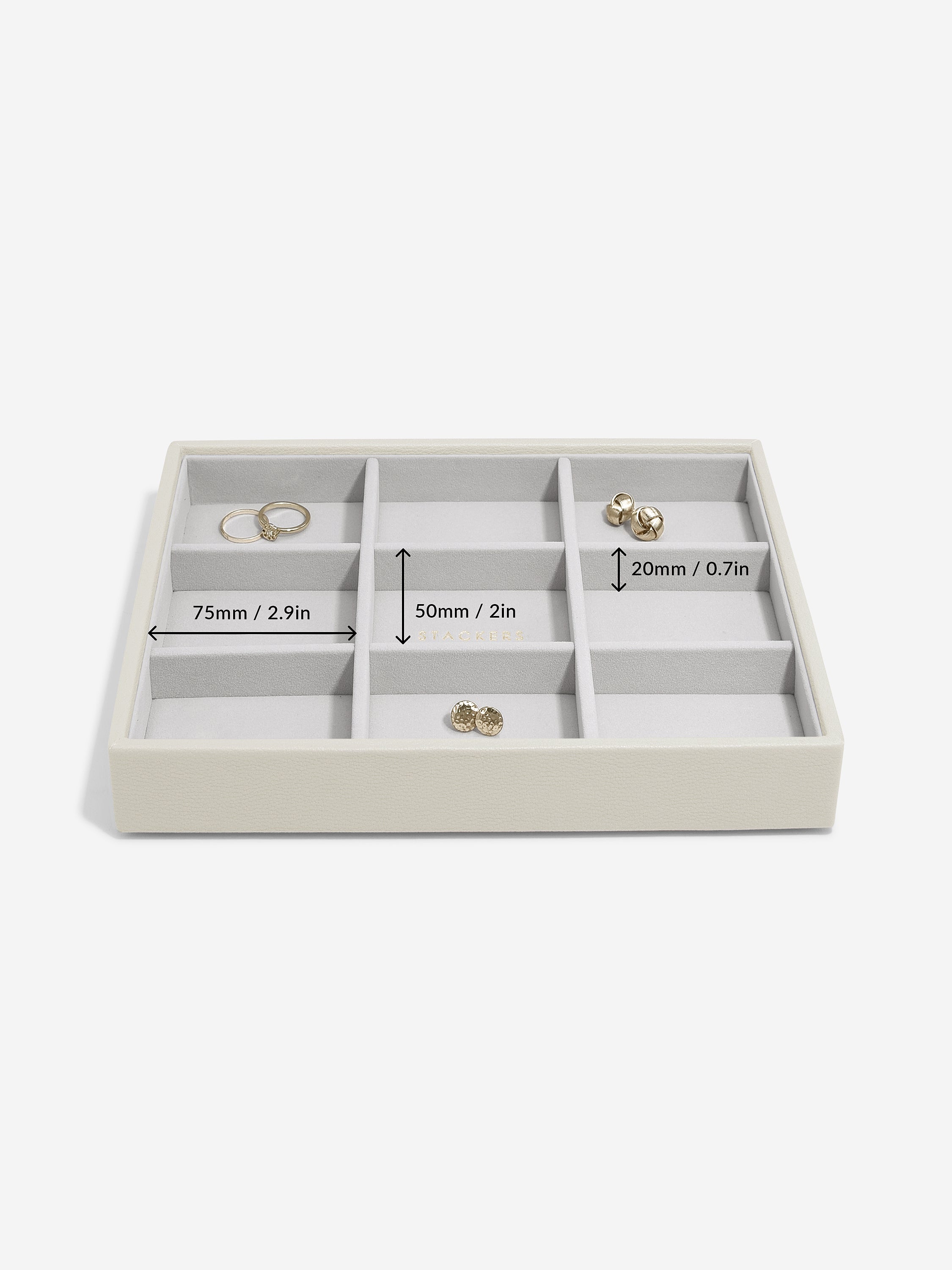 Stackers Standard Jewellery Layer for Classic Jewellery Box Oatmeal