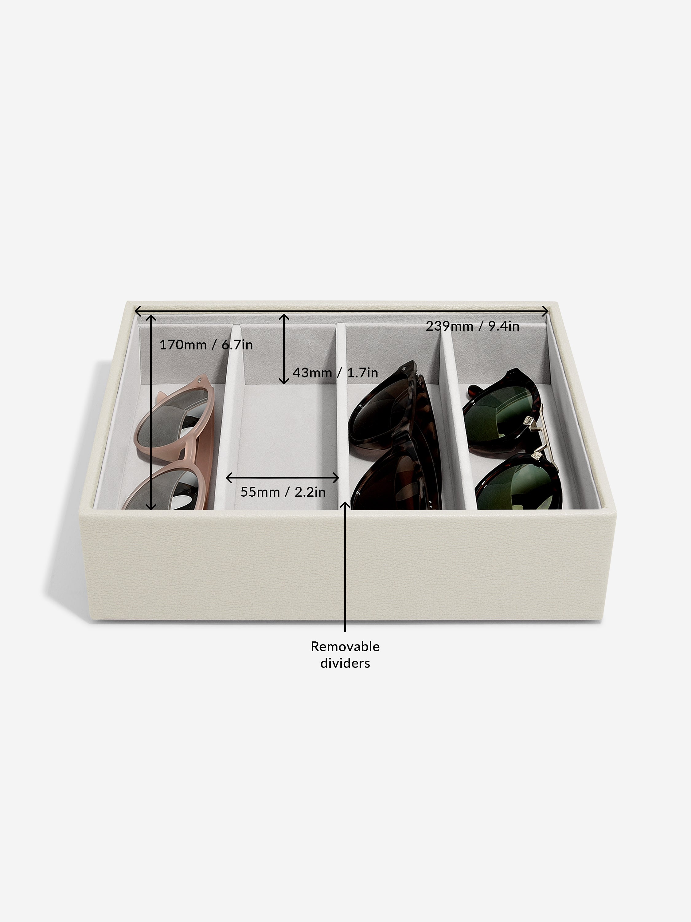Stackers Glasses & Accessories Layer for Classic Jewellery Box Oatmeal
