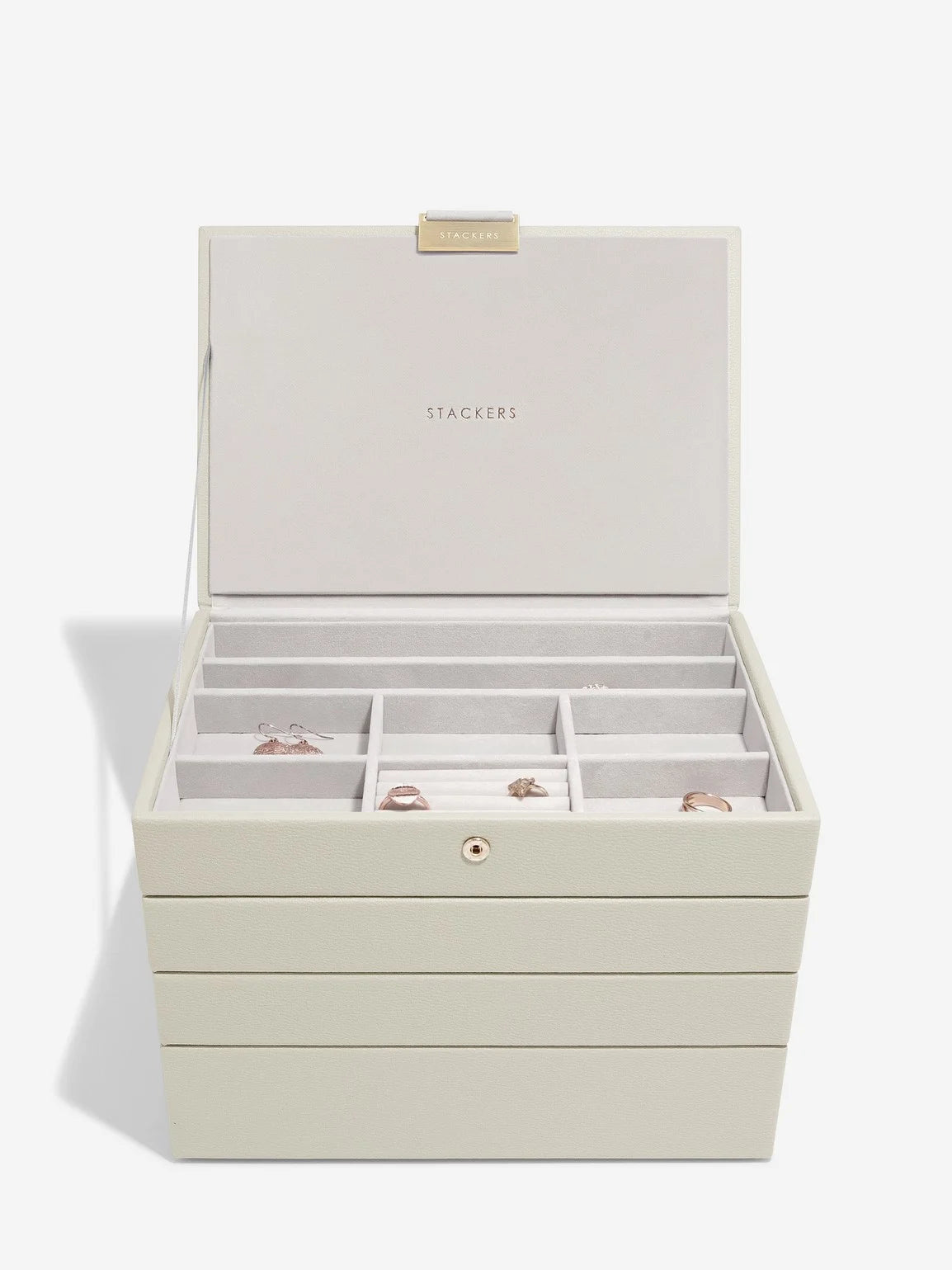 Stackers Classic Boîte à Bijoux Lot de 4 Avoine