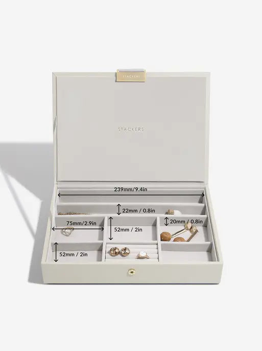 Stackers Classic Boîte à Bijoux Lot de 4 Avoine