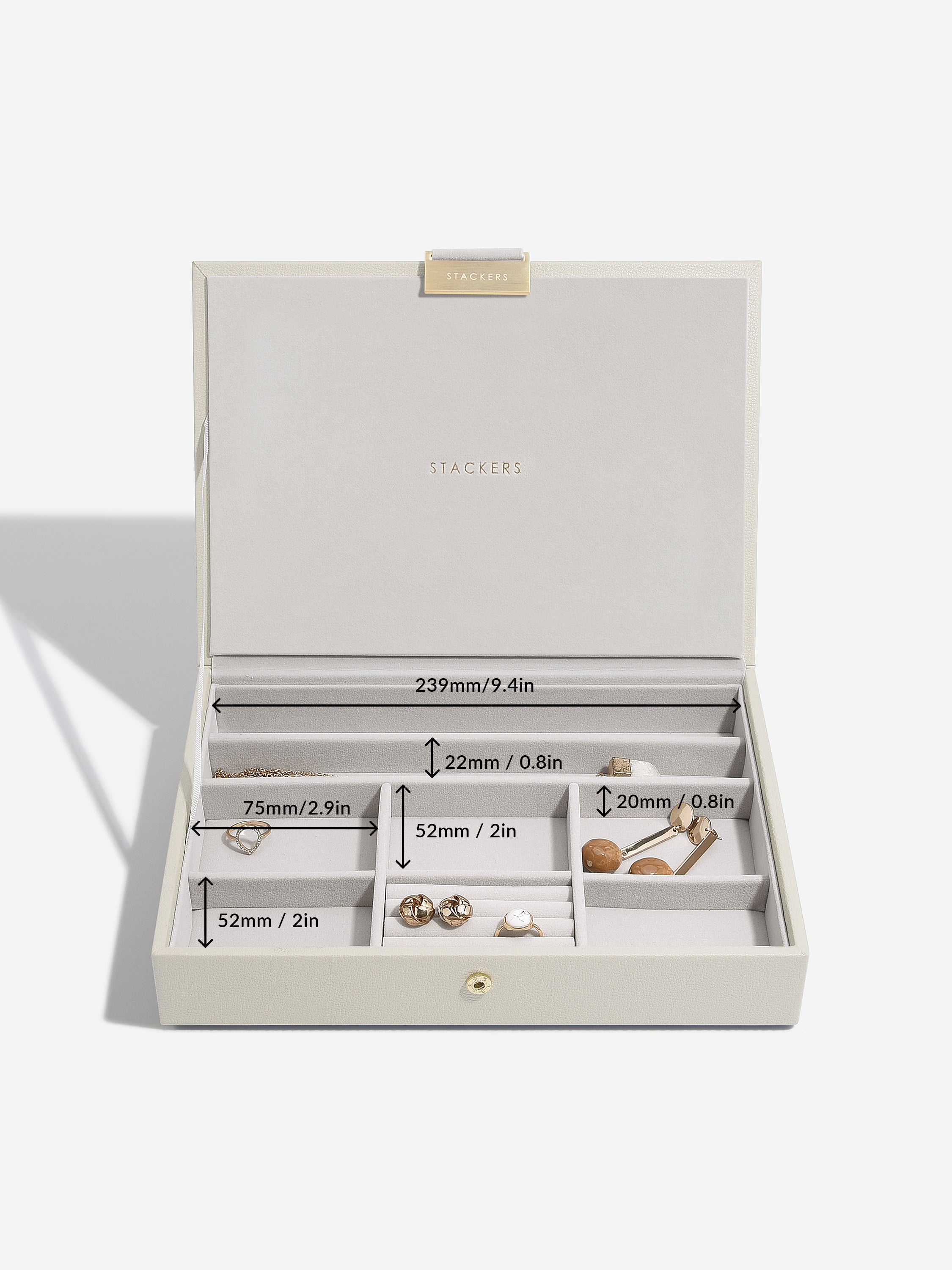 Stackers Classic Boîte à Bijoux Lot de 3 Avoine