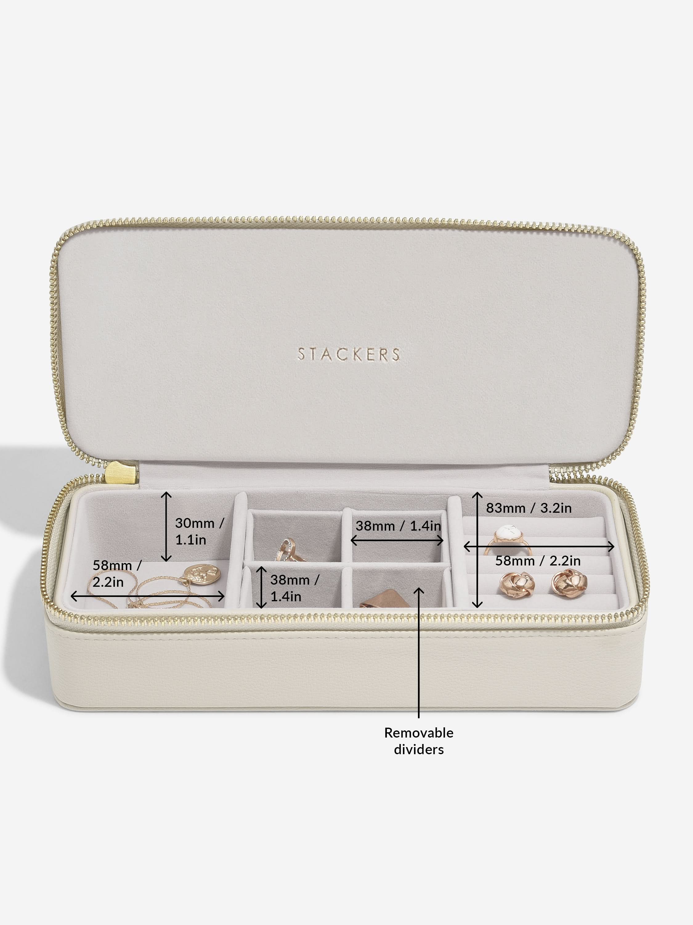 Stackers Large + Petite Travel Box Havermout - Mystackers