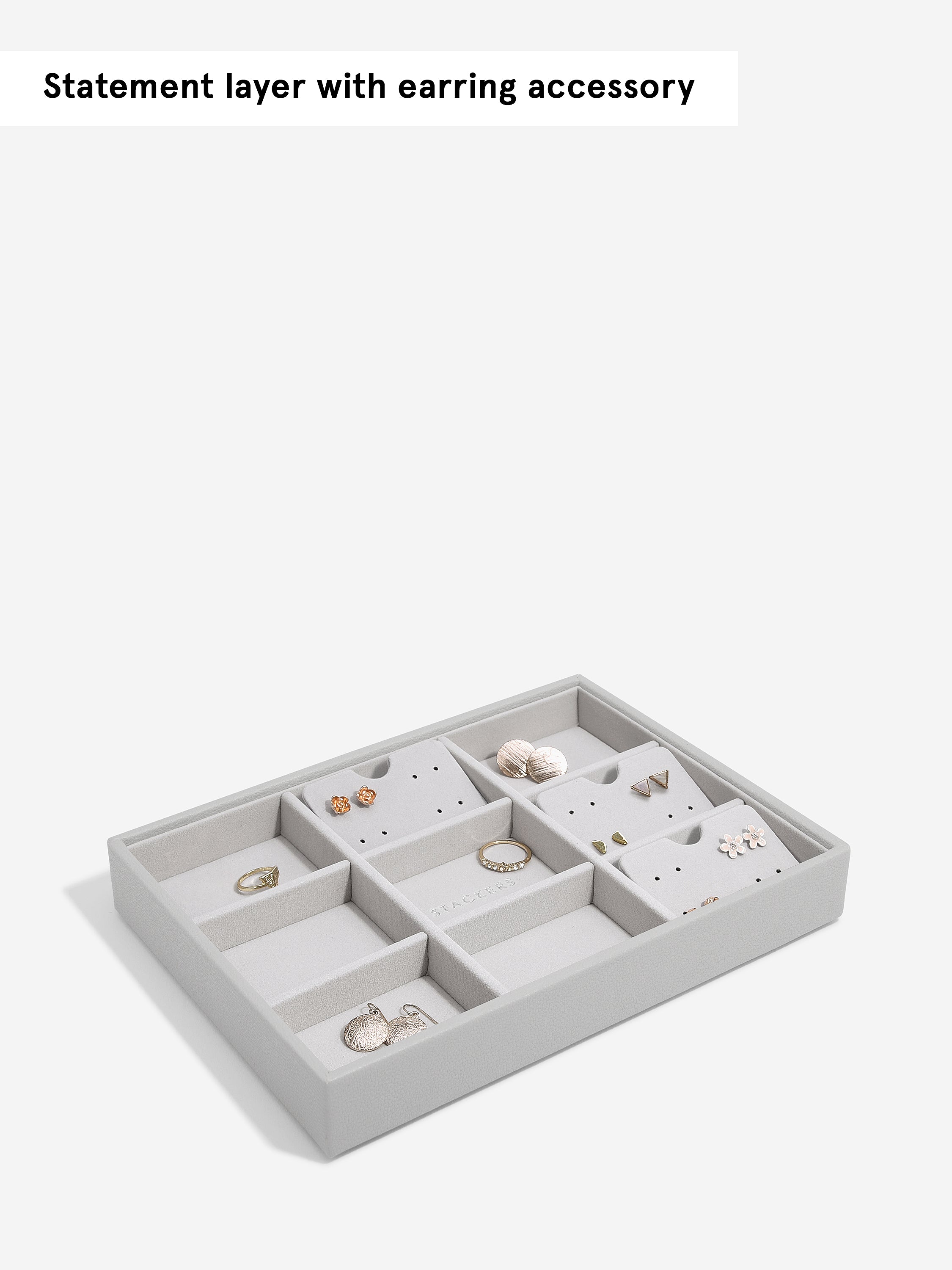 Stackers Standard Jewellery Layer for Classic Jewellery Box Grey