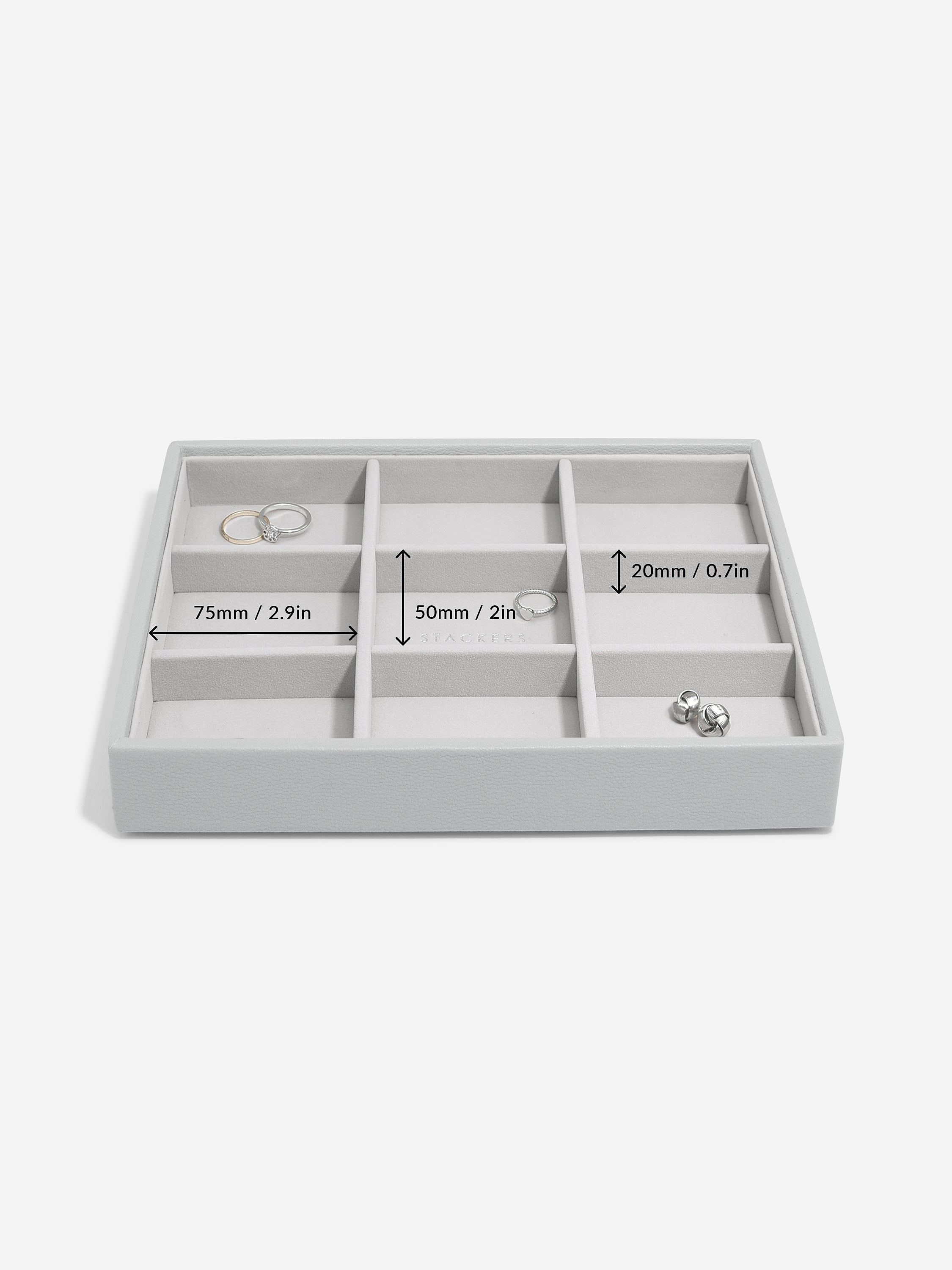 Stackers Standard Jewellery Layer for Classic Jewellery Box Grey