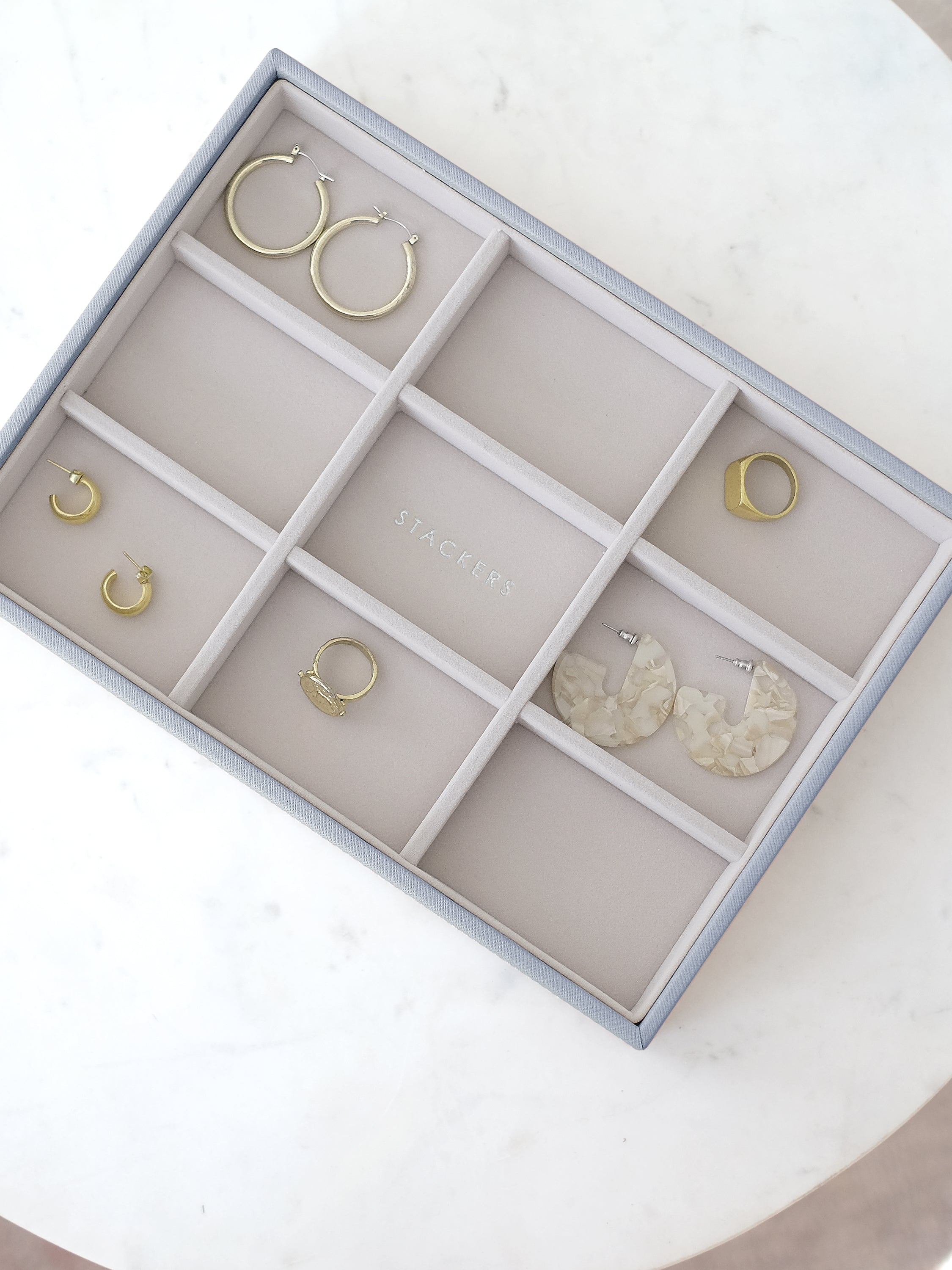 Stackers Compartiment Standard pour boîte à bijoux classique bleu