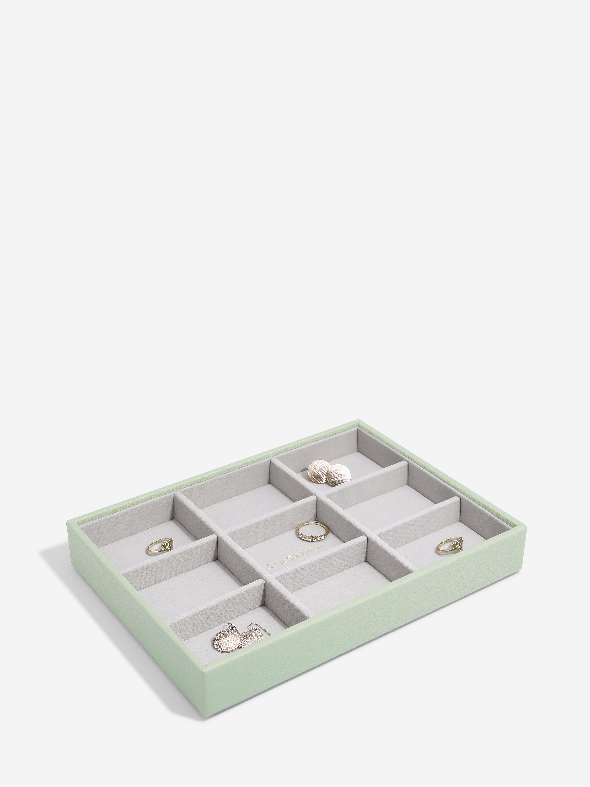 Stackers Standard Jewellery Layer for Classic Jewellery Box Sage Green