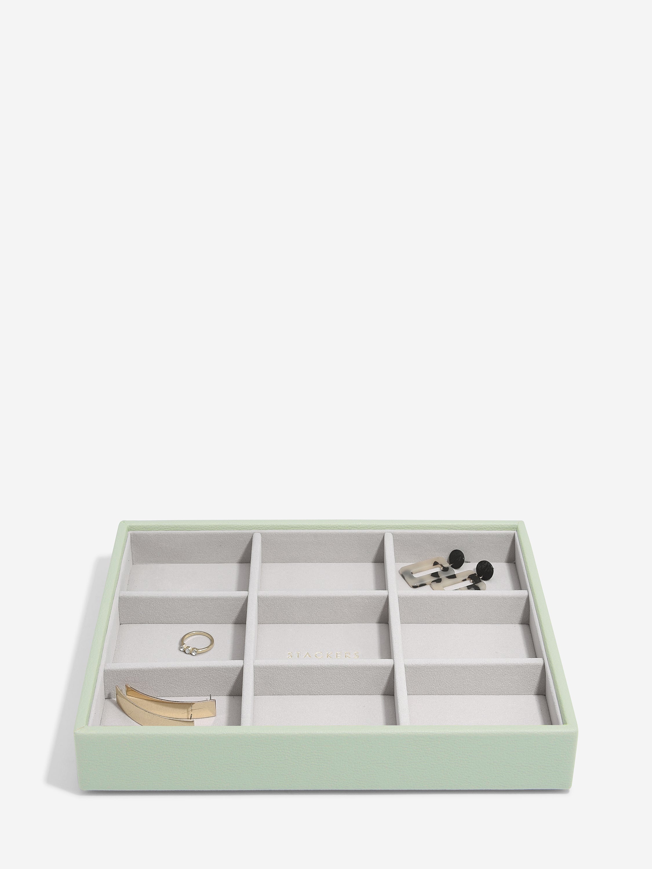 Stackers Standard Jewellery Layer for Classic Jewellery Box Sage Green