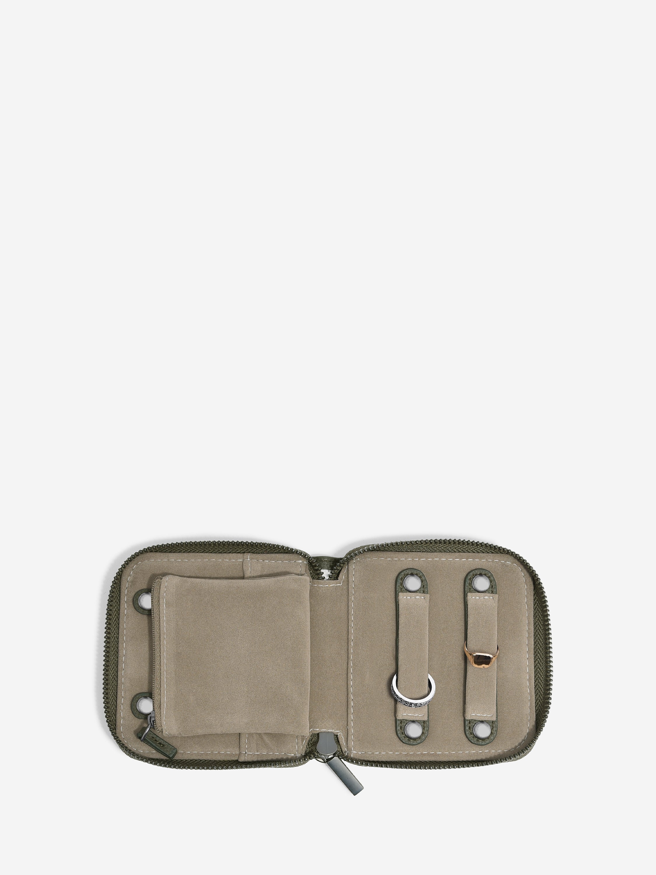 Stackers Compact Jewellery Roll Olive Green